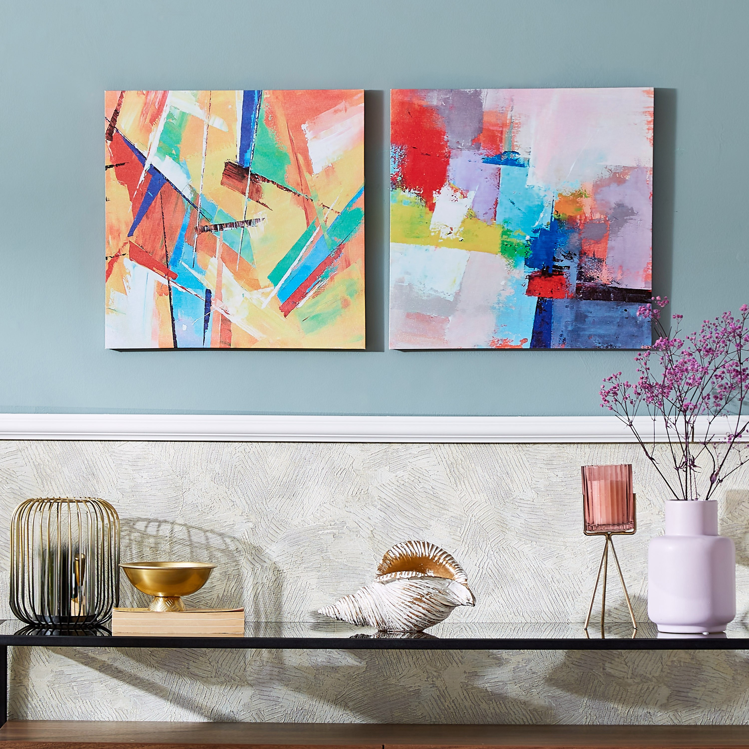 زينة حائط بطبعات ملوّنة من تريجرز - 40x40x1.8 سم-hbxhomeware-hbxdecorandfurnishings-image-5
