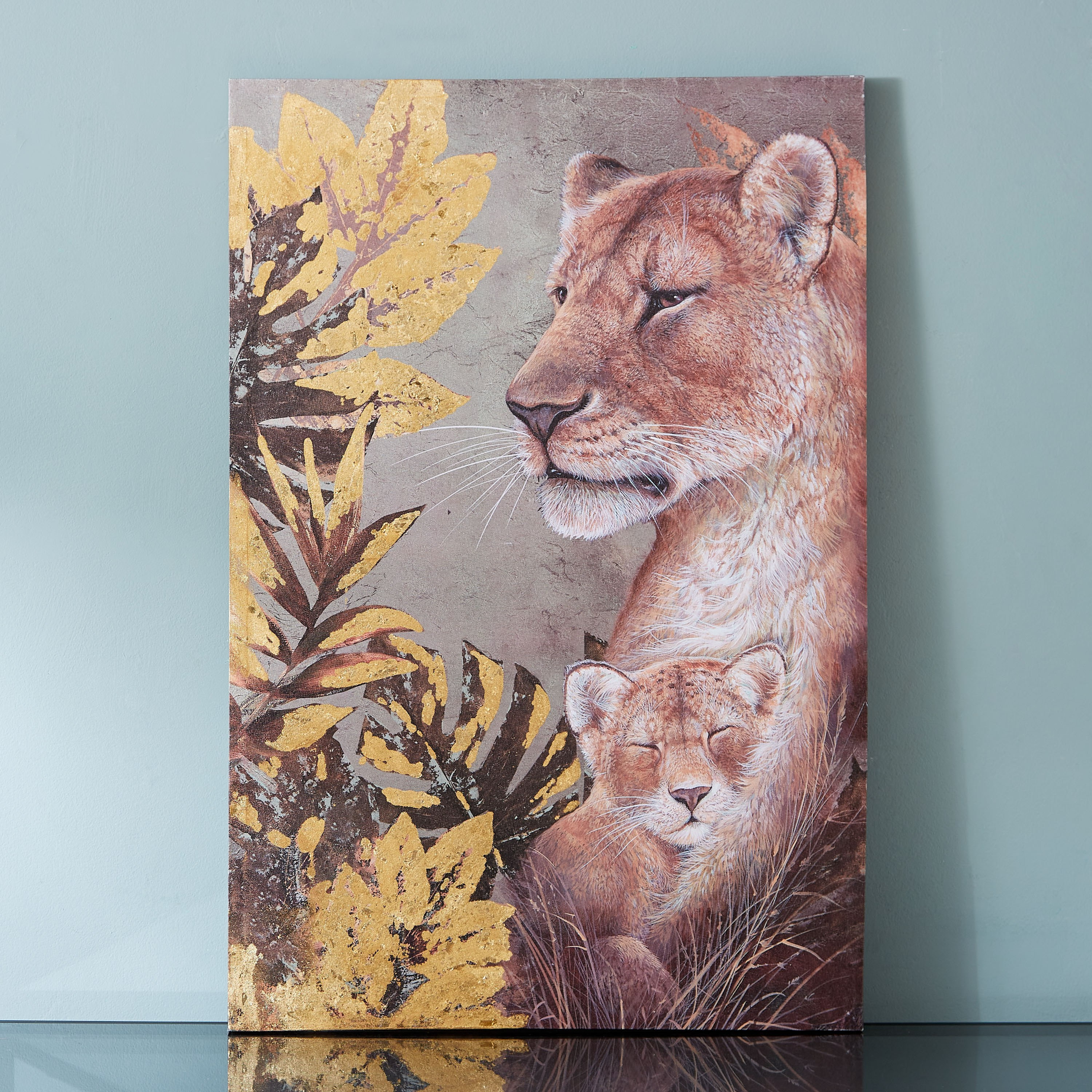 زينة حائط بتصميم أسد من تريجرز - 60x90x2.5 سم-hbxhomeware-hbxdecorandfurnishings-image-1