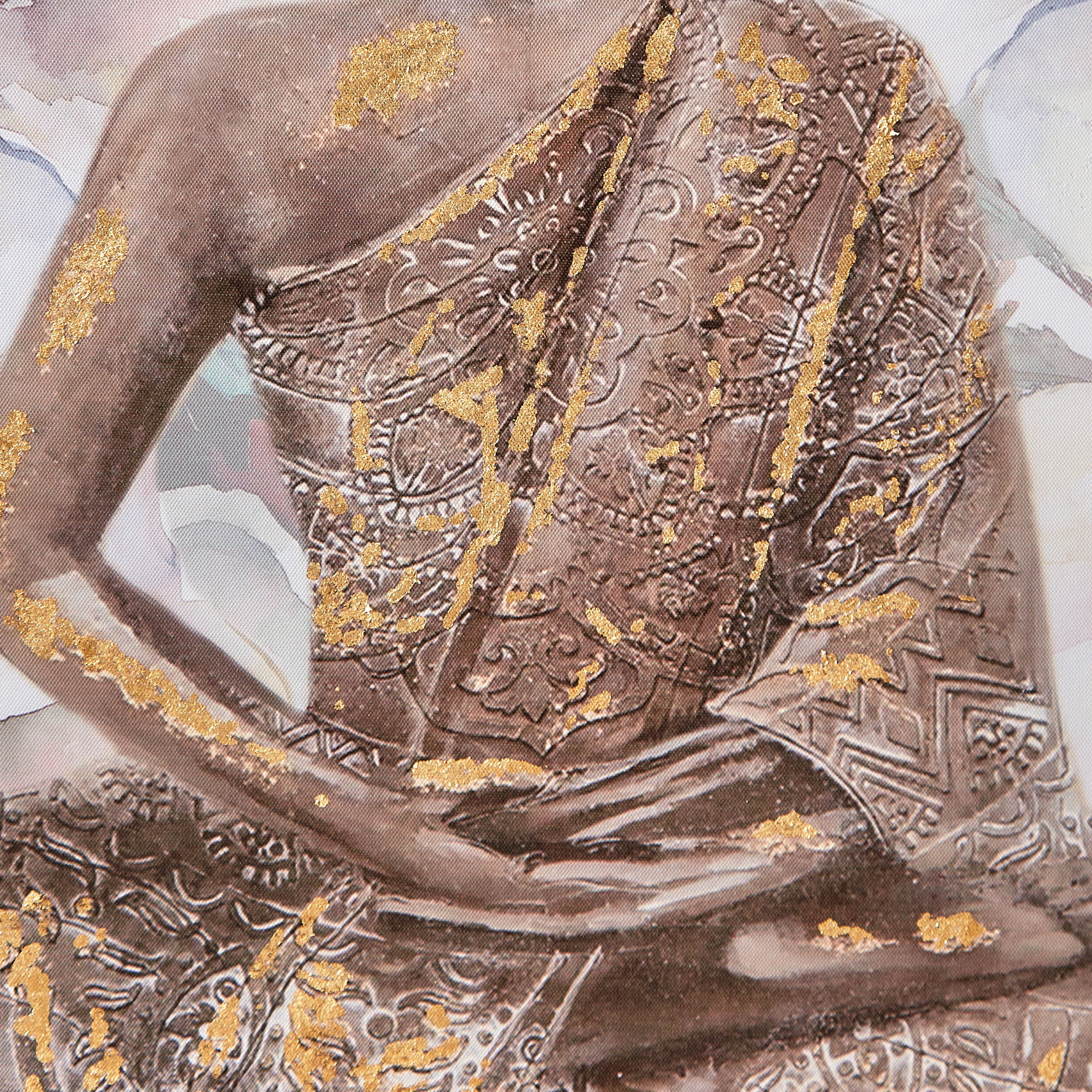 زينة حائط بتصميم بوذا بتفاصيل معدنية من تريجرز - 80x80x2.5 سم-hbxhomeware-hbxdecorandfurnishings-image-3