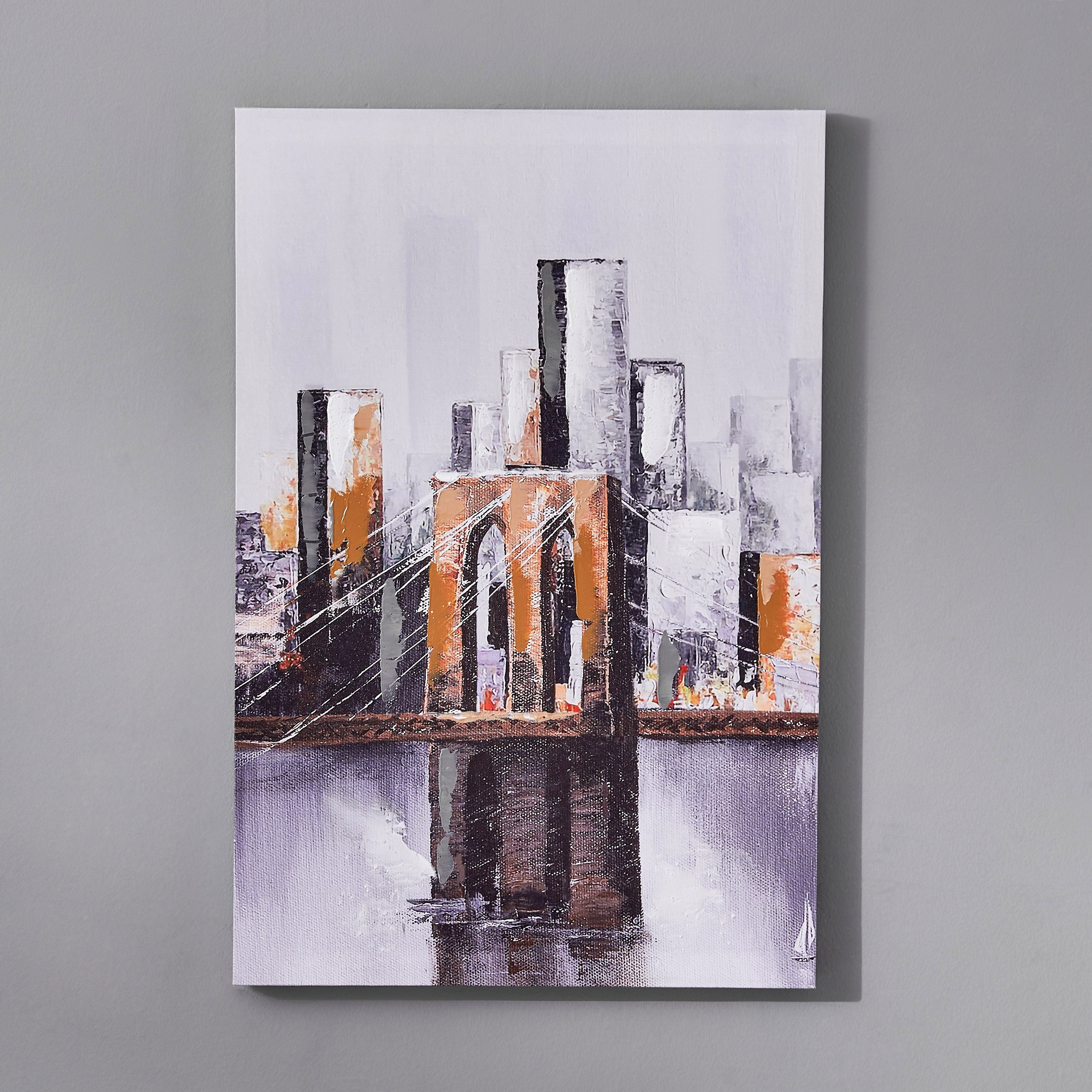 لوحة حائط كانفاس مؤطرة بتصميم جسر من تريجرز - 40x60x1.8 سم-hbxhomeware-hbxdecorandfurnishings-image-1