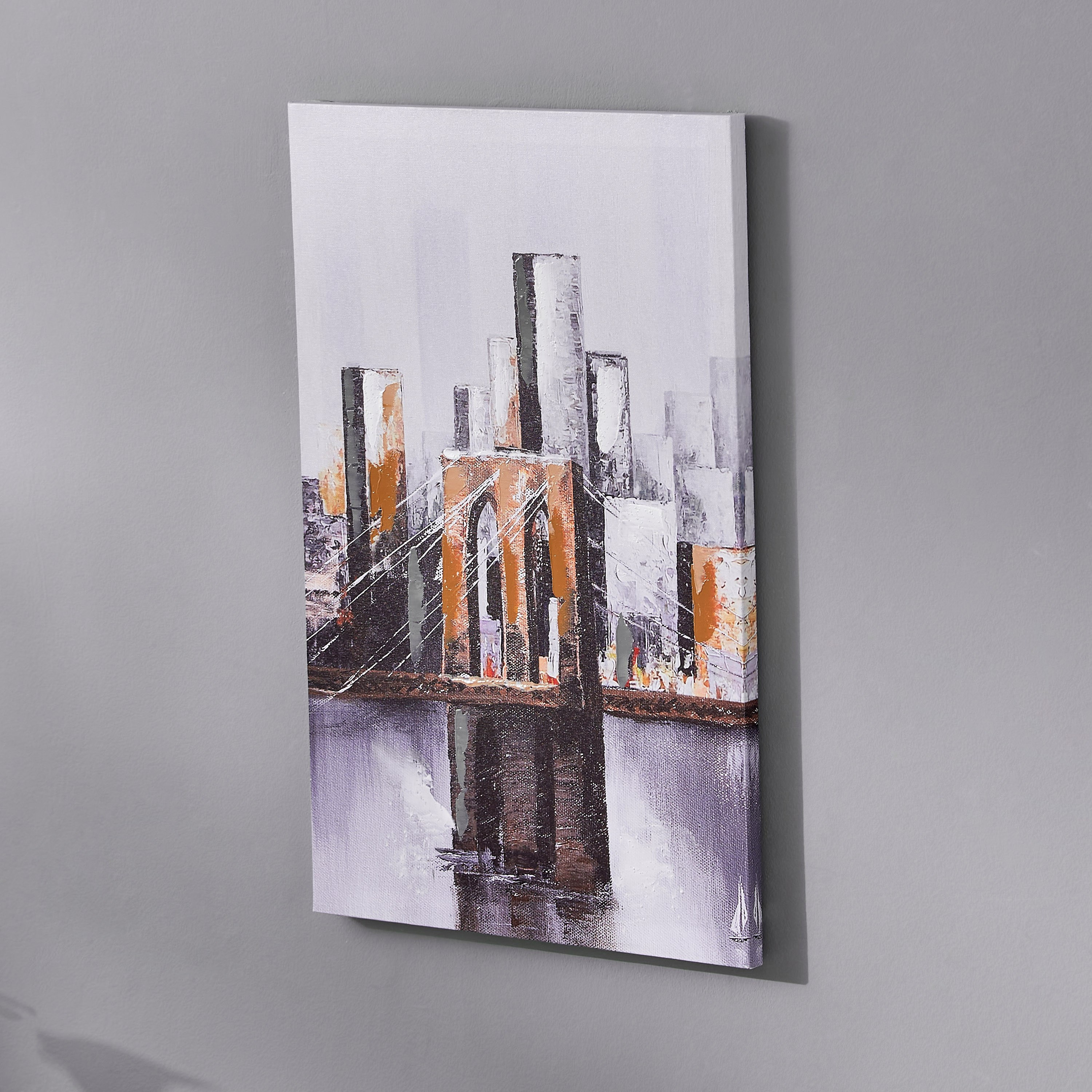 لوحة حائط كانفاس مؤطرة بتصميم جسر من تريجرز - 40x60x1.8 سم-hbxhomeware-hbxdecorandfurnishings-image-2