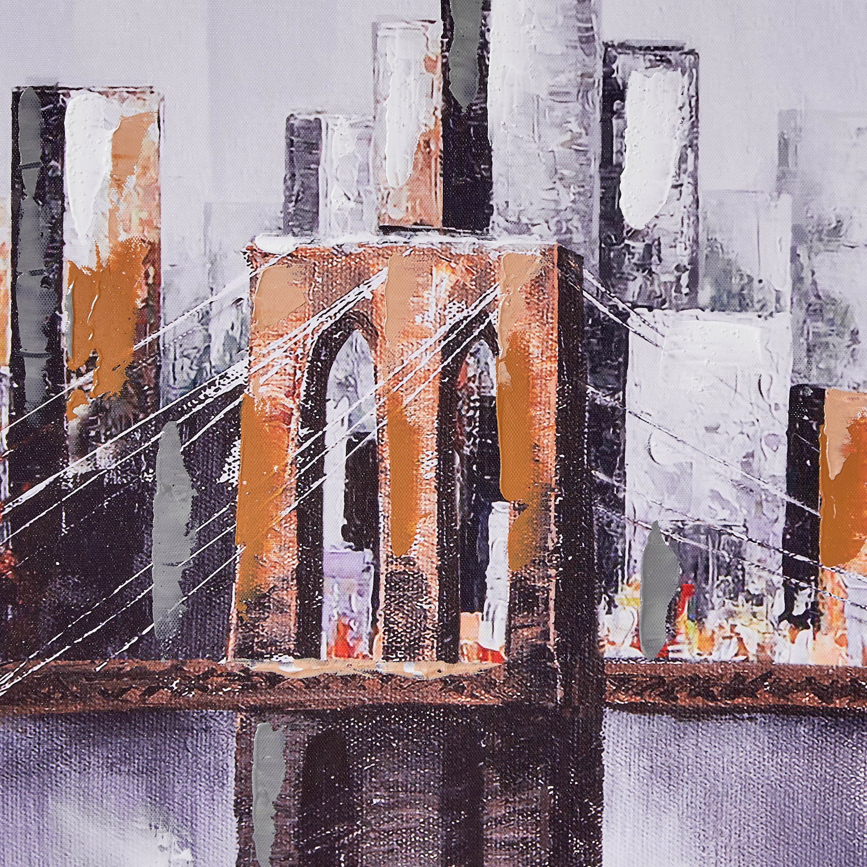 لوحة حائط كانفاس مؤطرة بتصميم جسر من تريجرز - 40x60x1.8 سم-hbxhomeware-hbxdecorandfurnishings-image-3