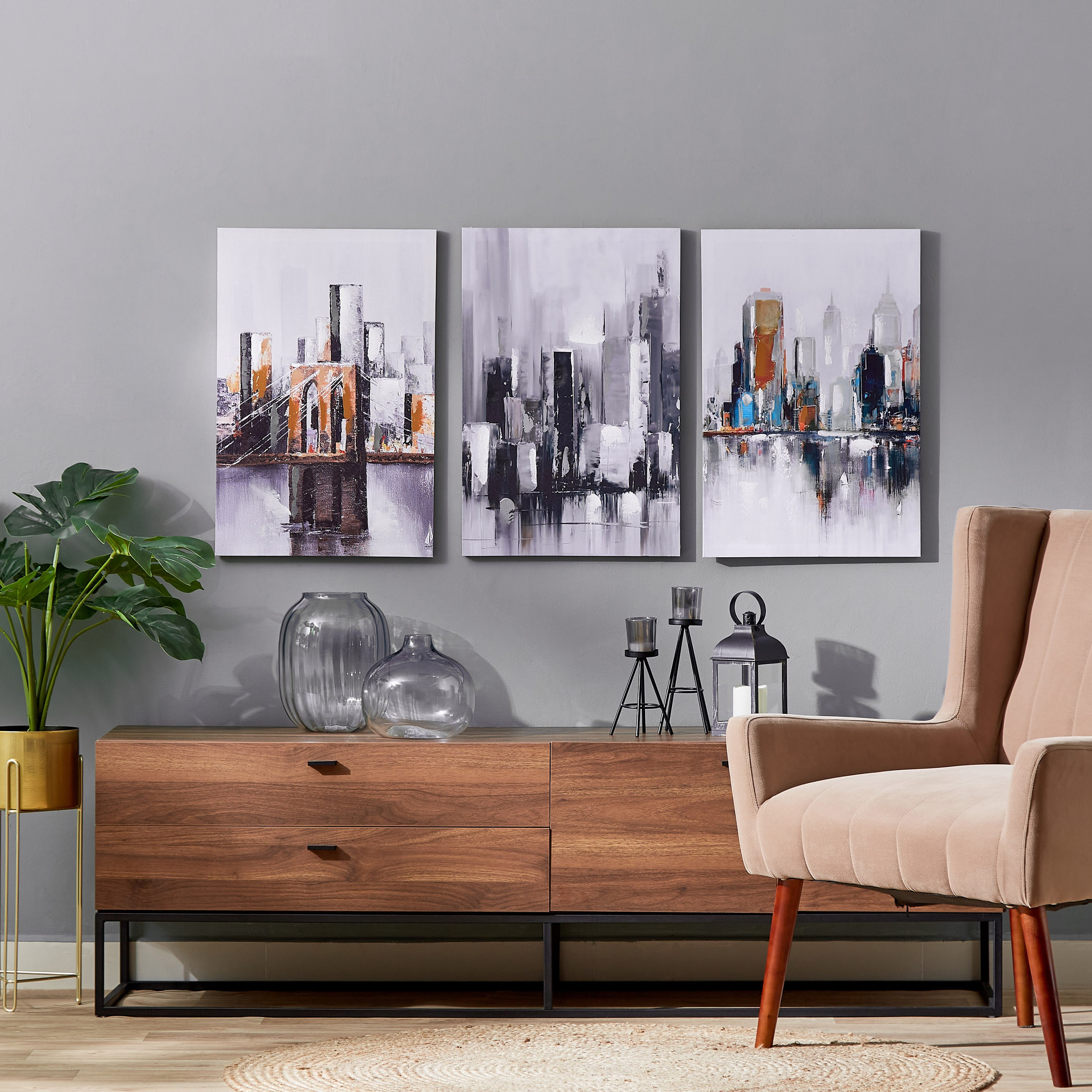 لوحة حائط كانفاس مؤطرة بتصميم جسر من تريجرز - 40x60x1.8 سم-hbxhomeware-hbxdecorandfurnishings-image-5