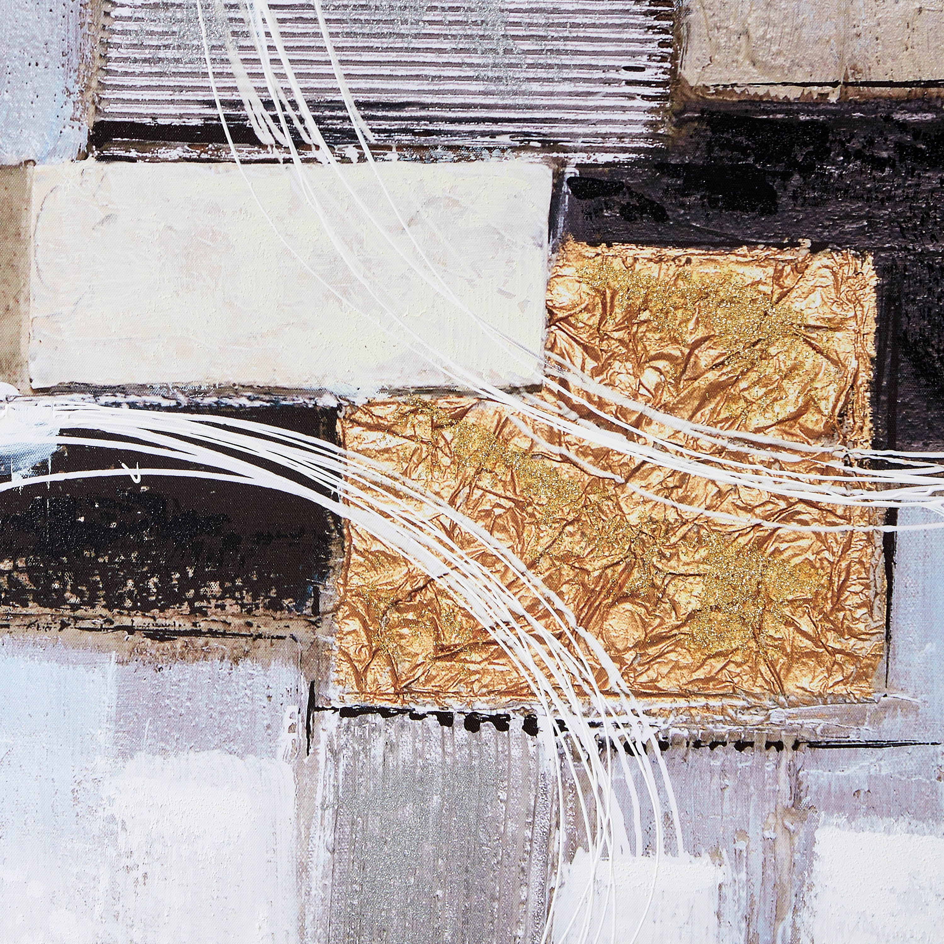 لوحة حائط كانفاس مؤطرة بتصميم تجريدي من تريجرز - 50x100x2.5 سم-hbxhomeware-hbxdecorandfurnishings-image-3