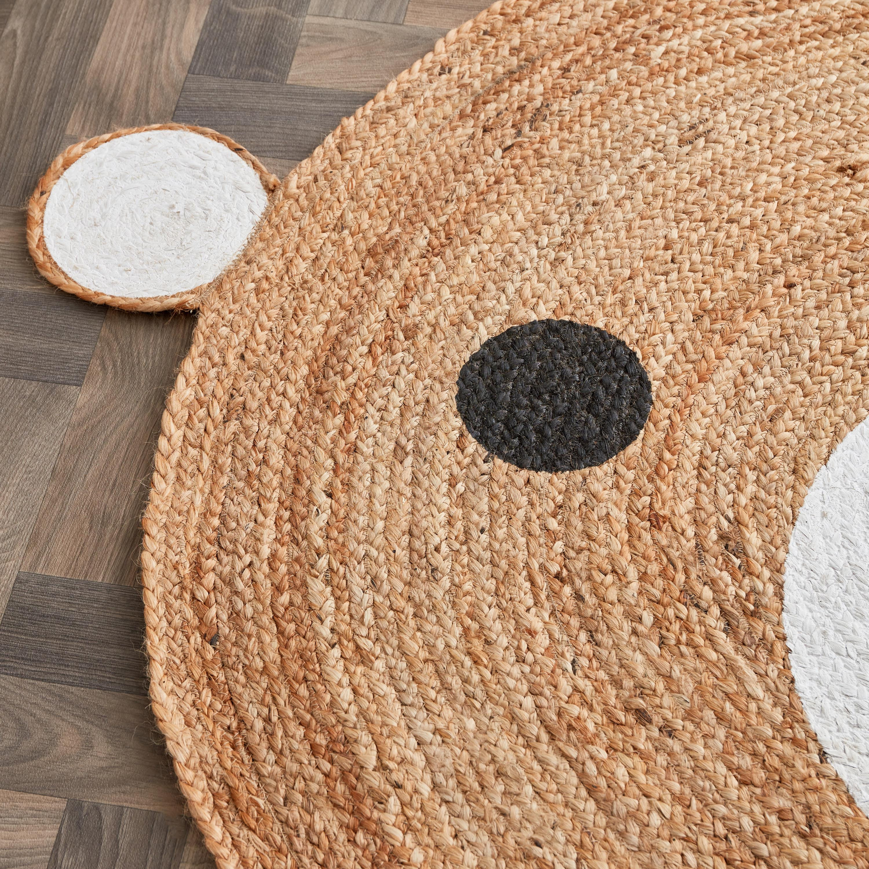 سجادة جوت على شكل دب من جوين ناتورا - 120 سم-hbxdecorandfurnishings-floorcoverings-rugs-image-2