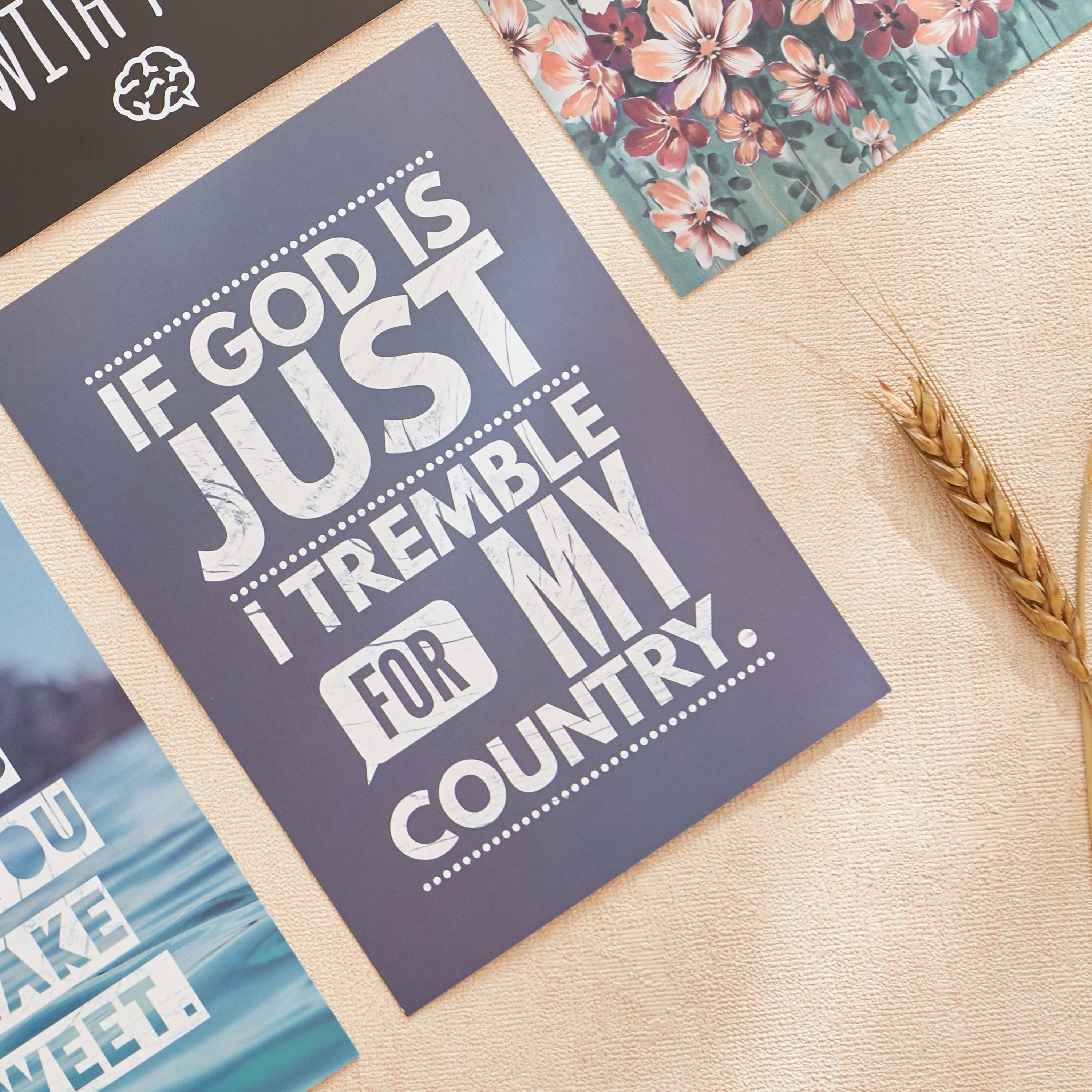 Alora 5-Piece Quotes Postcard Pictures Set - 13x18 cm-hbxdiningroom-walldecor-wallart-image-3