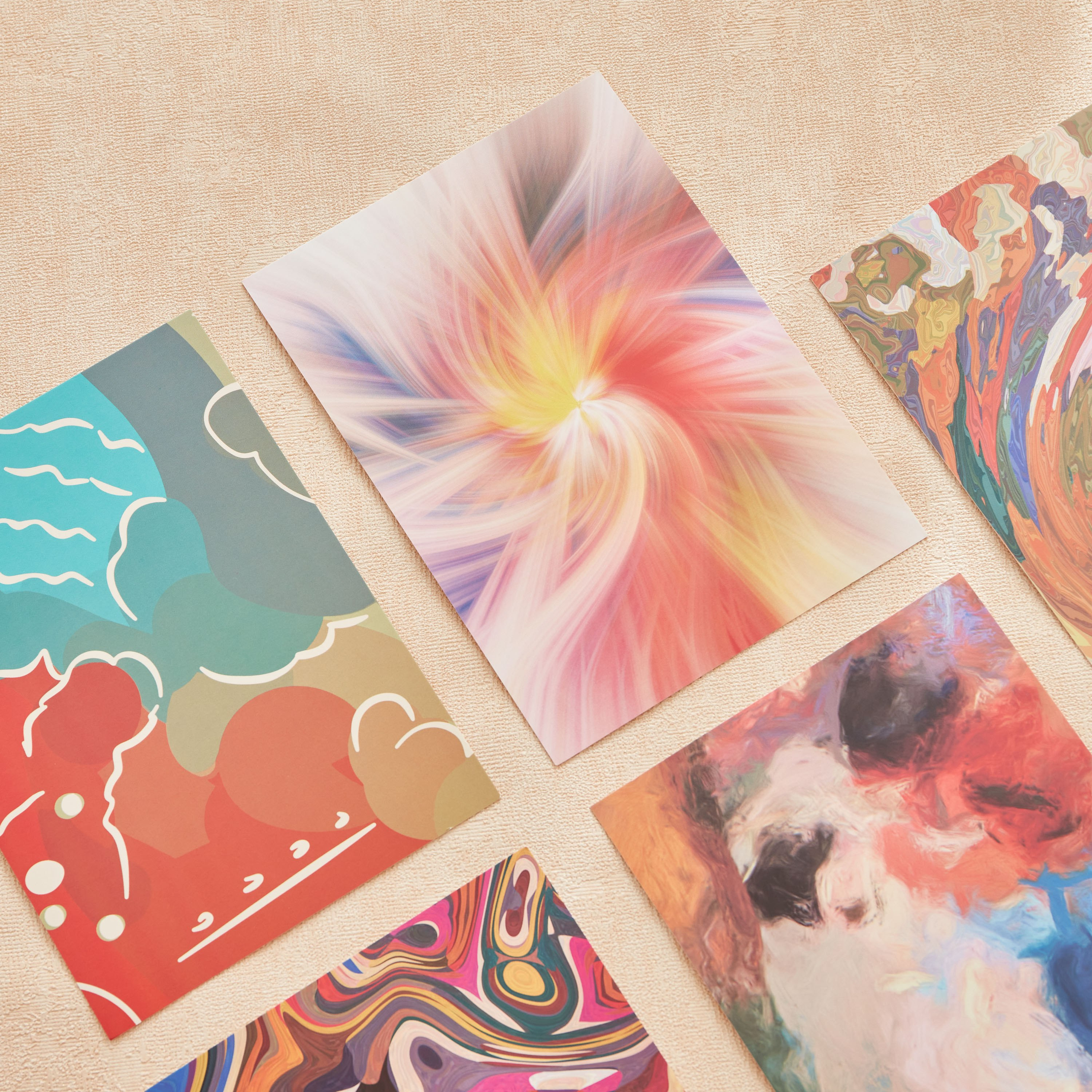 Alora 5-Piece Abstract Postcard Pictures Set - 13x18 cm-hbxdiningroom-walldecor-wallart-image-2