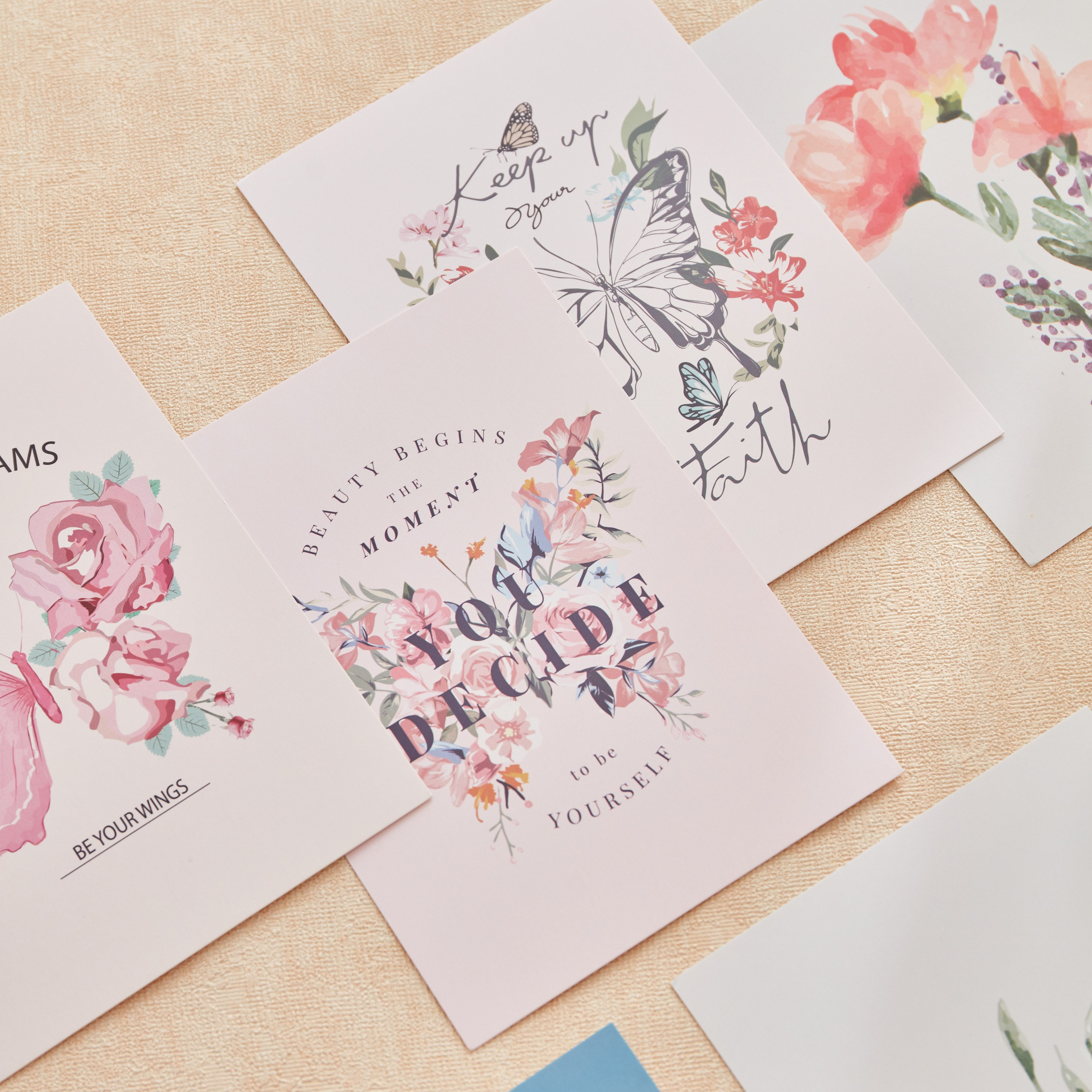 Alora 7-Piece Pastel Postcard Pictures Set - 13x18 cm-hbxdiningroom-walldecor-wallart-image-2