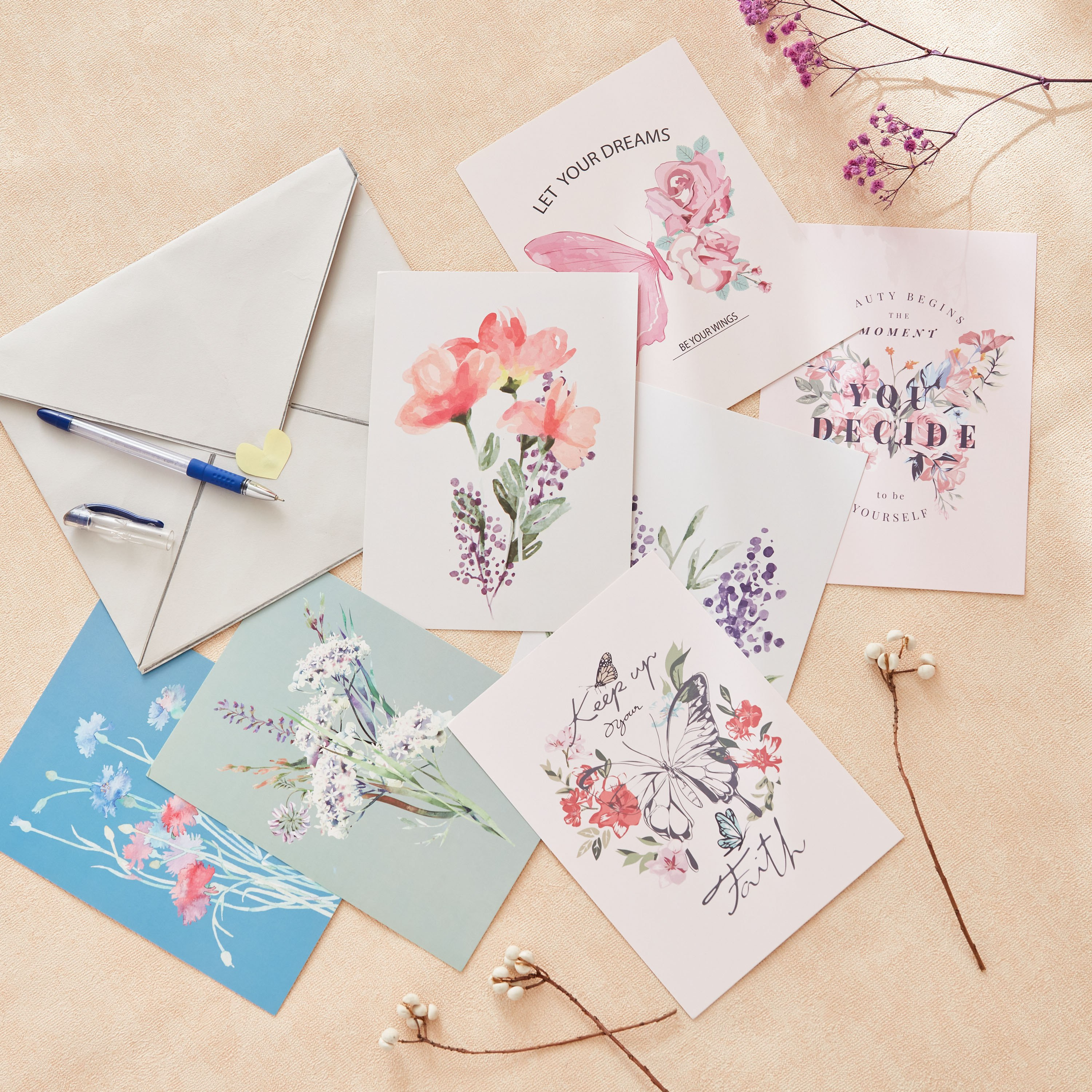 Alora 7-Piece Pastel Postcard Pictures Set - 13x18 cm-hbxdiningroom-walldecor-wallart-image-4