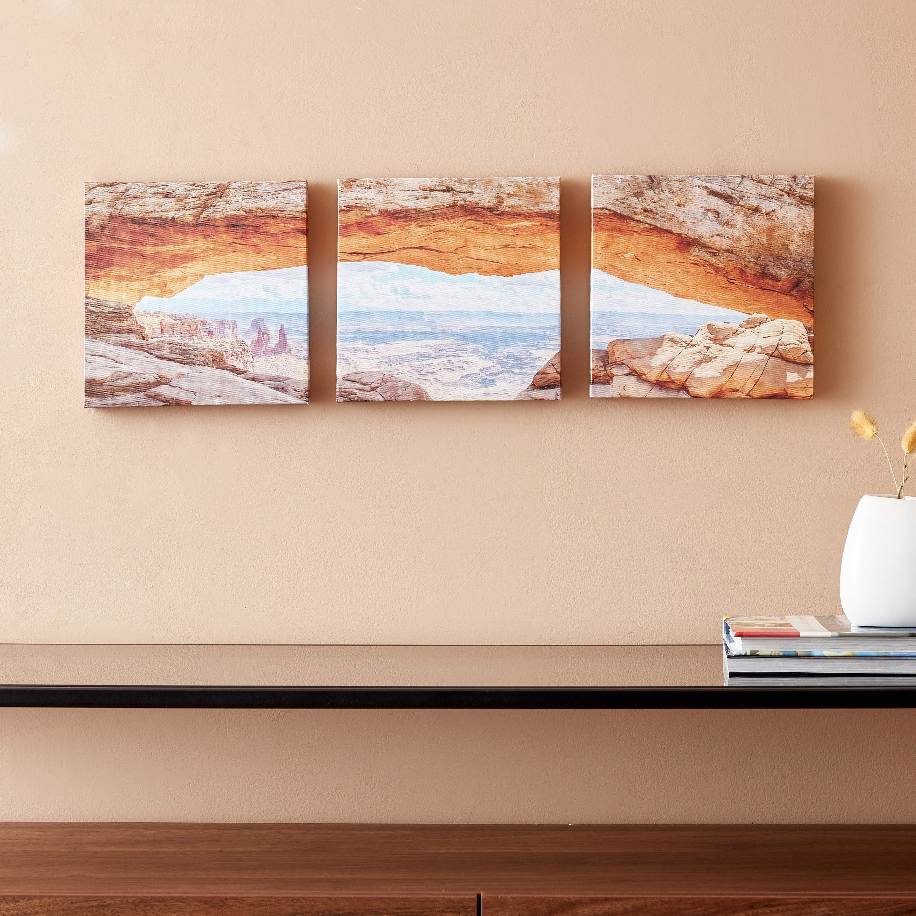 Alora 3-Piece Mountain Caps Framed Wall Art Set - 20x2x20 cm-hbxhomeware-hbxdecorandfurnishings-image-1