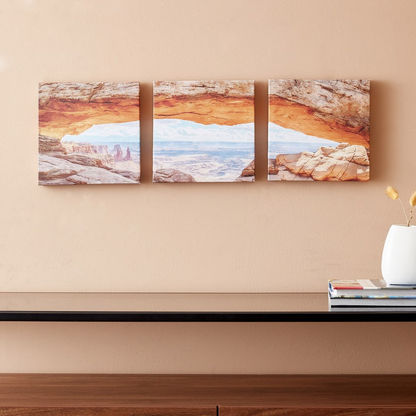 Alora 3-Piece Mountain Caps Framed Wall Art Set - 20x2x20 cms