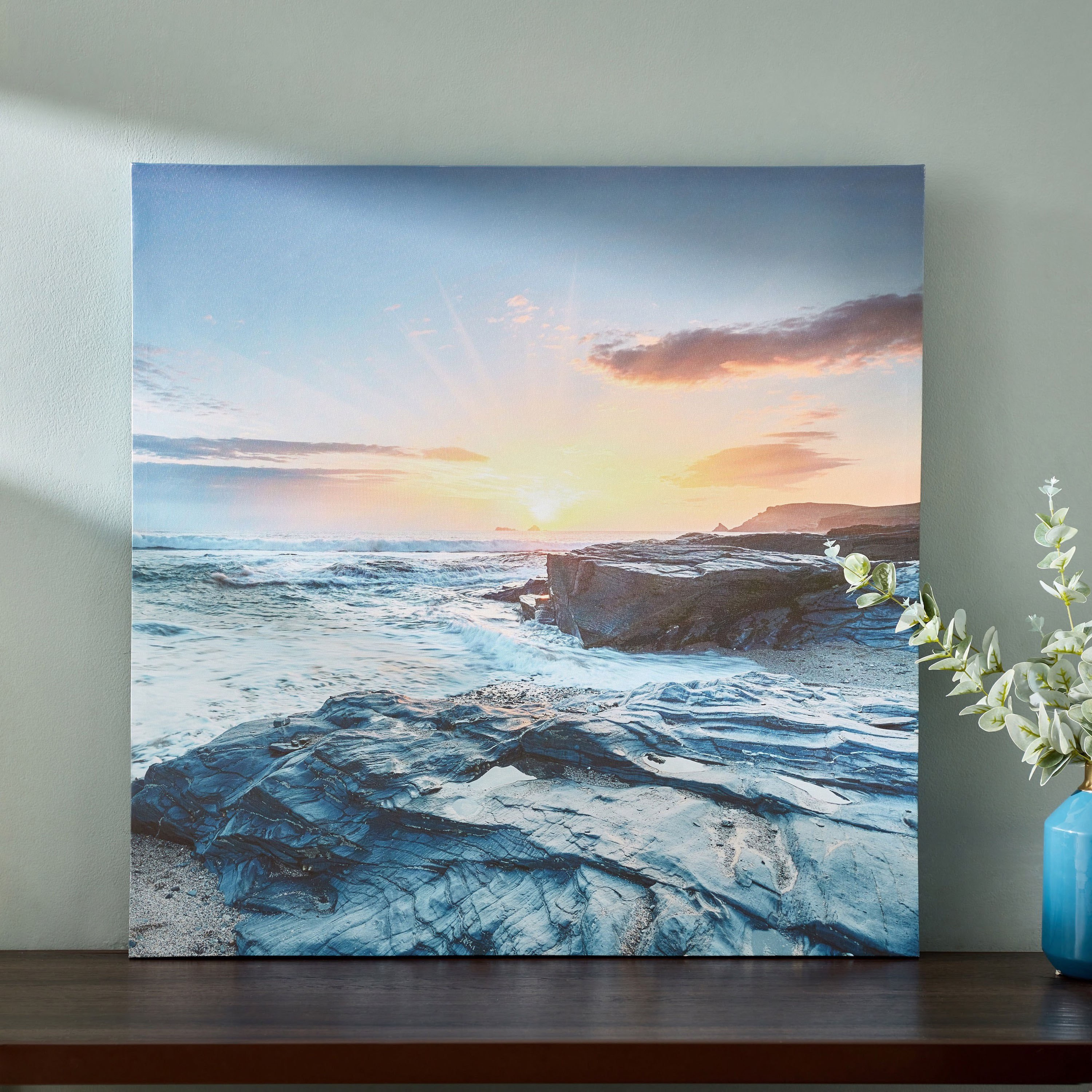 زينة حائط مؤطرة بتصميم شاطئ من ألورا - 80x3x80 سم-hbxhomeware-hbxdecorandfurnishings-image-1