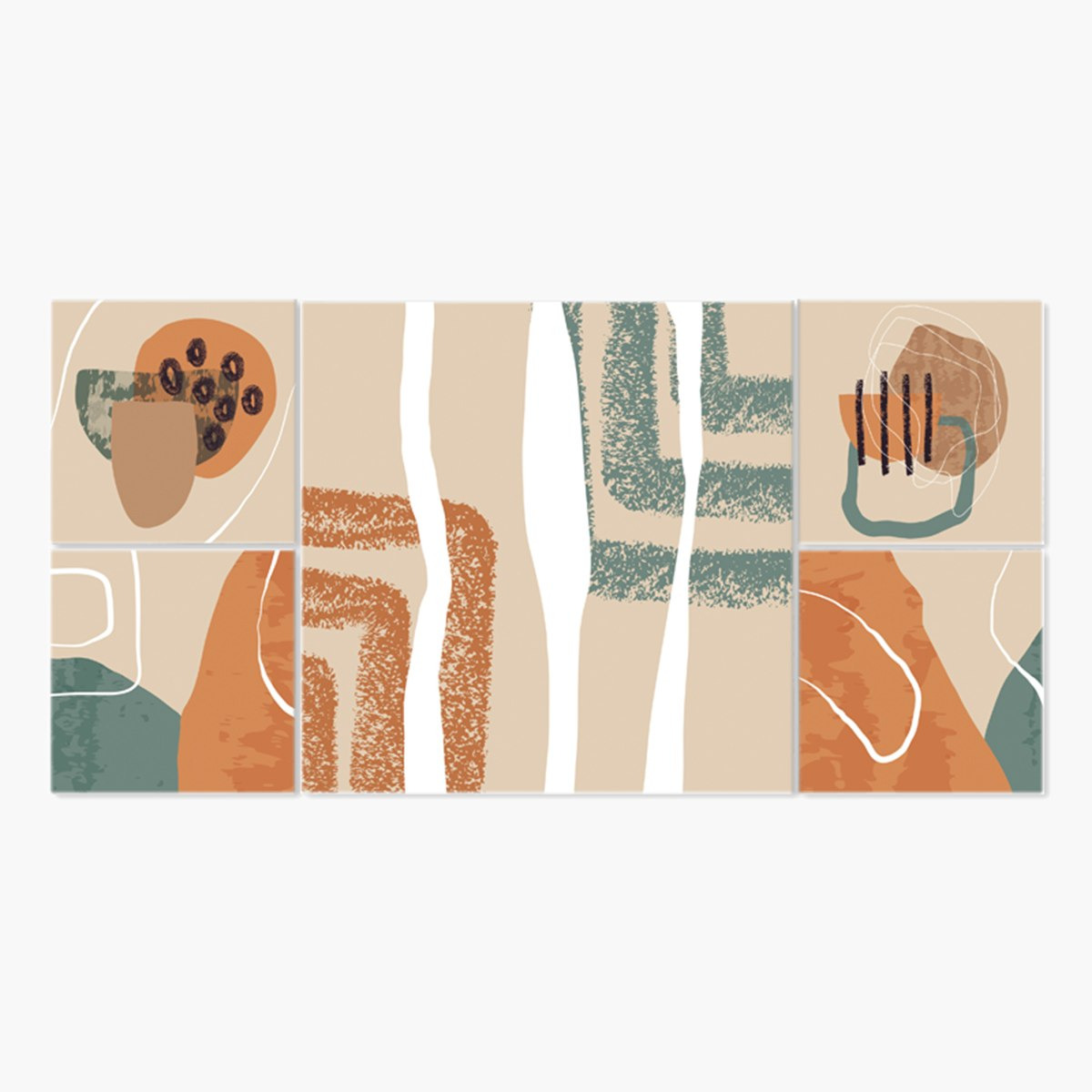 Alora 5-Piece Modern Earthy Shades Framed Picture Set-hbxhomeware-hbxdecorandfurnishings-image-2