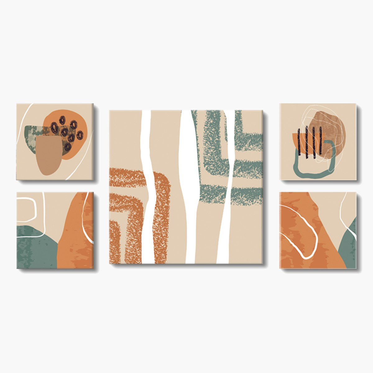 Alora 5-Piece Modern Earthy Shades Framed Picture Set-hbxhomeware-hbxdecorandfurnishings-image-4