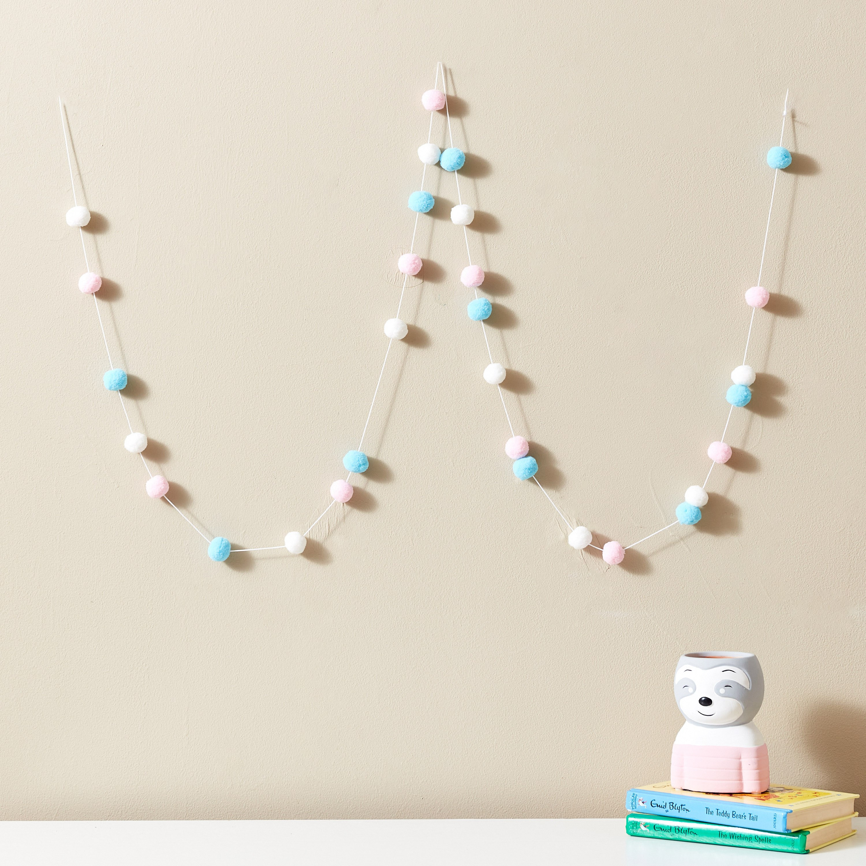 Bonjour Fabric Hanging Pom-Poms Decoration - 200 cm-hbxhomeware-hbxkidsandyouth-image-1