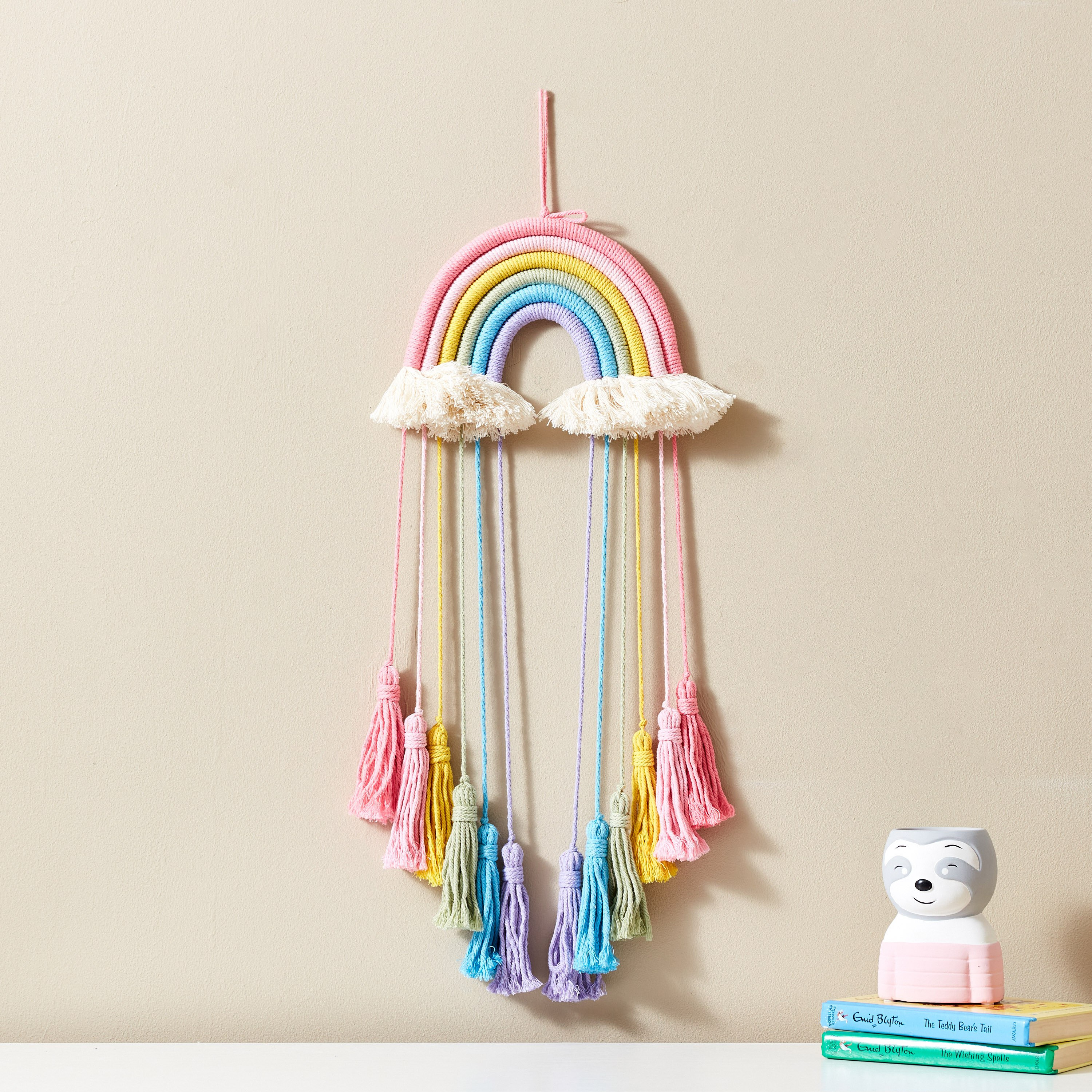 زينة ديكور قماش معلقة بتصميم قوس قزح من بونجور - 21x80 سم-hbxhomeware-hbxkidsandyouth-image-1