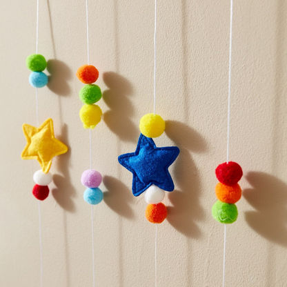 Bonjour Fabric Hanging Stars Decoration - 38x100 cms