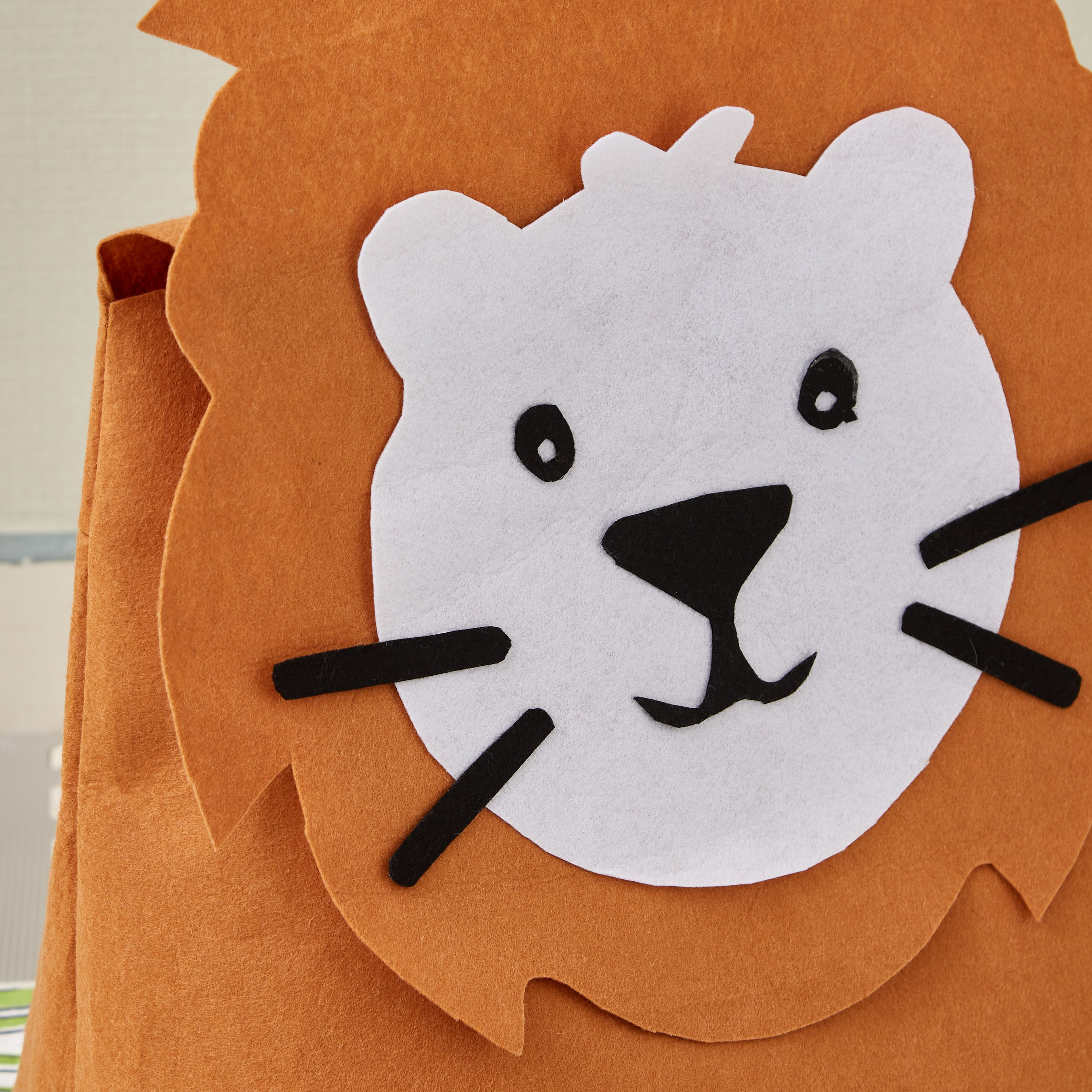 Taraus Summer Lion Felt Storage Basket - 40x30x55 cm-hbxhomeware-hbxkidsandyouth-image-3