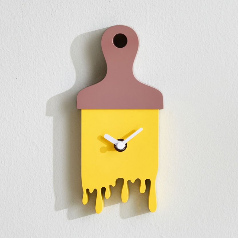 Tom Paintbrush Wall Clock - 20x9.2x3.4 cm-Clocks-image-0