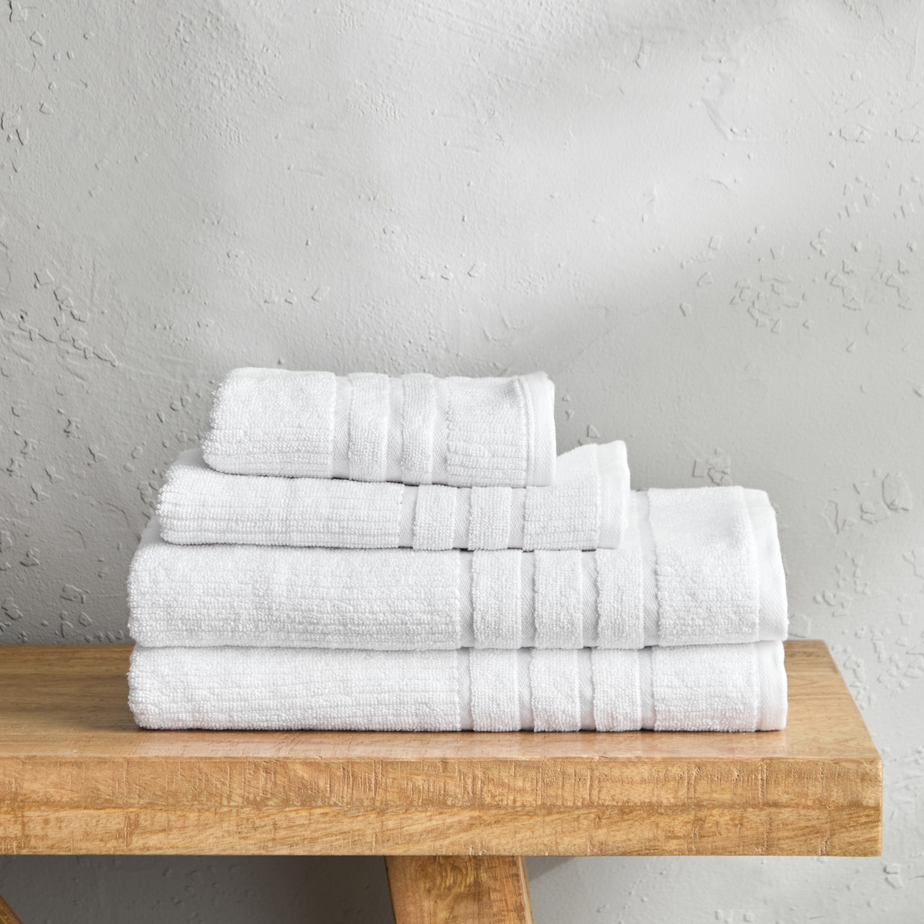 منشفة حمام قطن مضلعة من ماتيو - 136x68 سم-hbxbathroom-bathroomtextiles-image-4