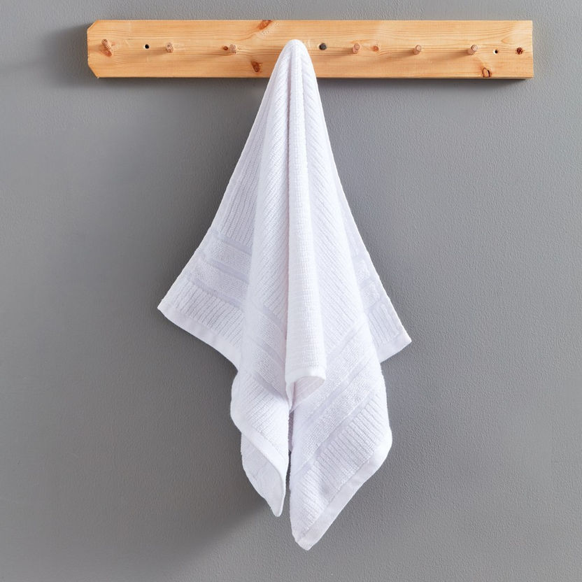 Mateo Ribbed Cotton Hand Towel - 40x70 cm-Bathroom Textiles-image-0