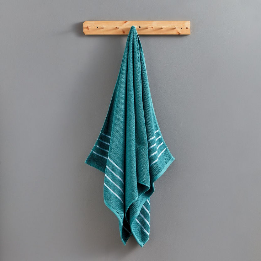 Mateo Ribbed Cotton Bath Towel - 68x136 cm-Bathroom Textiles-image-0