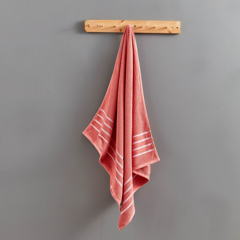 Mateo Ribbed Cotton Bath Towel - 68x136 cm-Bathroom Textiles-image-0