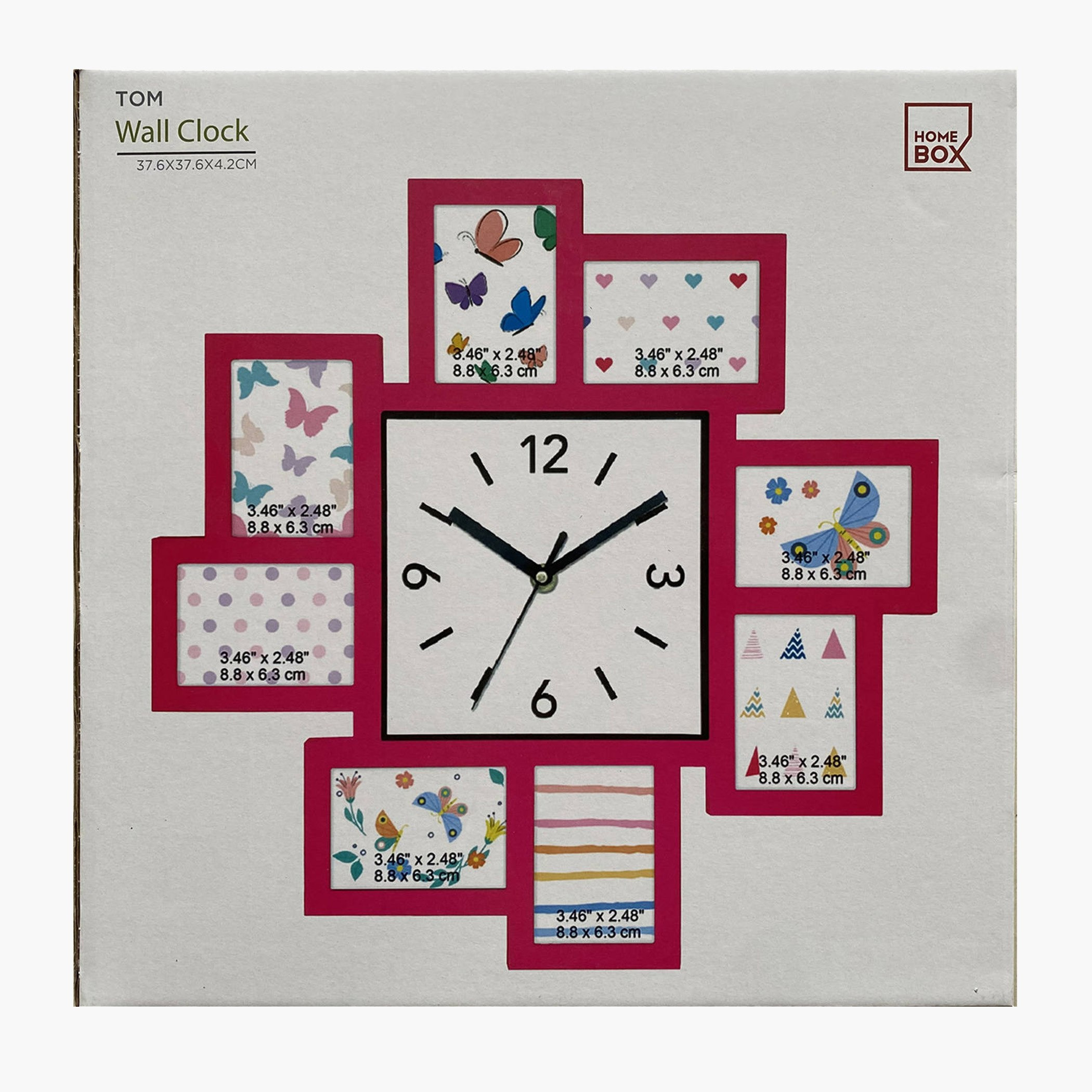 ساعة حائط مع برواز صور من توم - 37.6x37.6x4.2 سم-hbxhomeware-hbxkidsandyouth-image-5