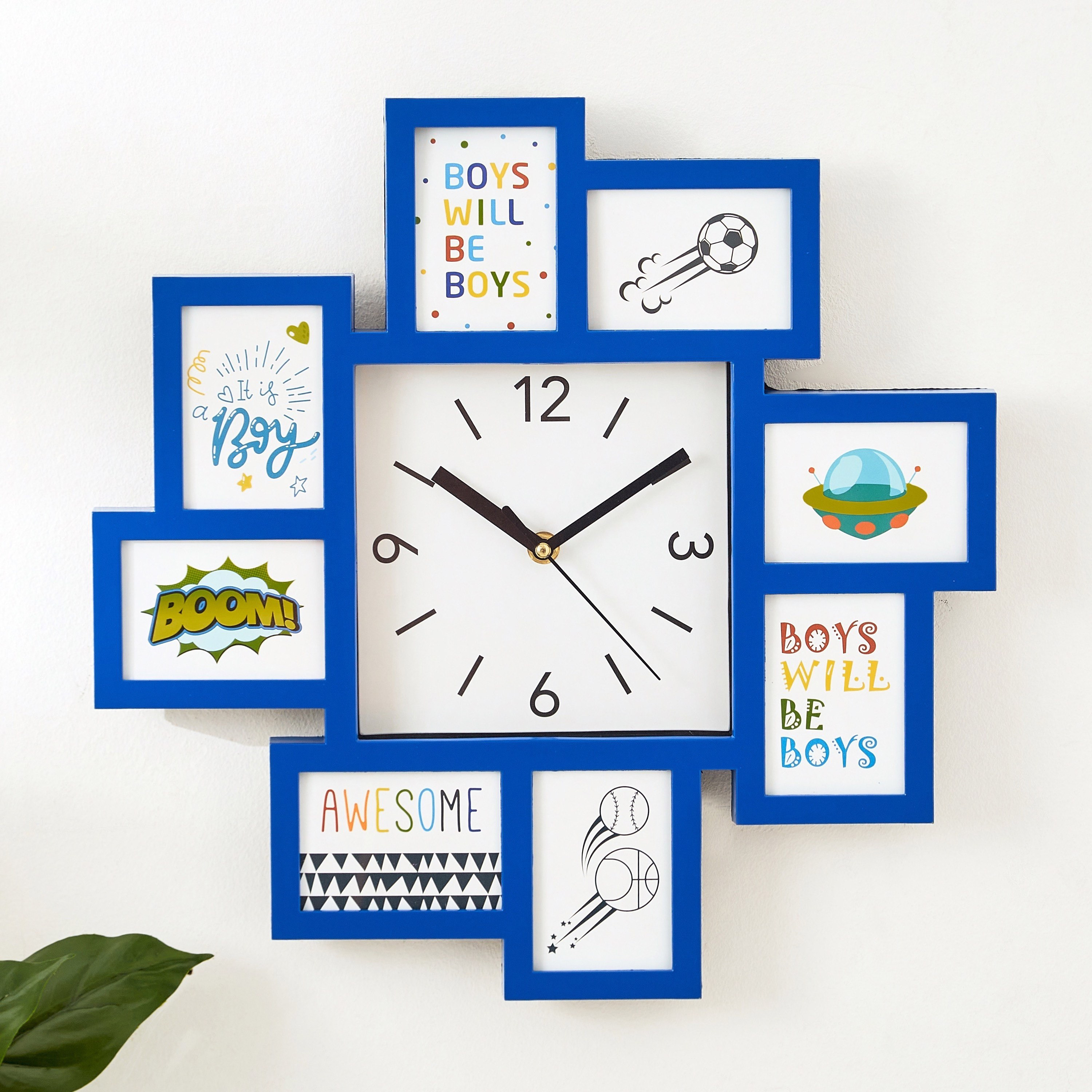 ساعة حائط مع برواز صور من توم كوزمك - 37.6x37.6x4.2 سم-hbxhomeware-hbxkidsandyouth-image-1