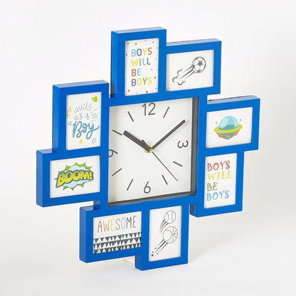 Tom Cosmic Wall Clock with Photo Frame - 37.6x37.6x4.2 cm