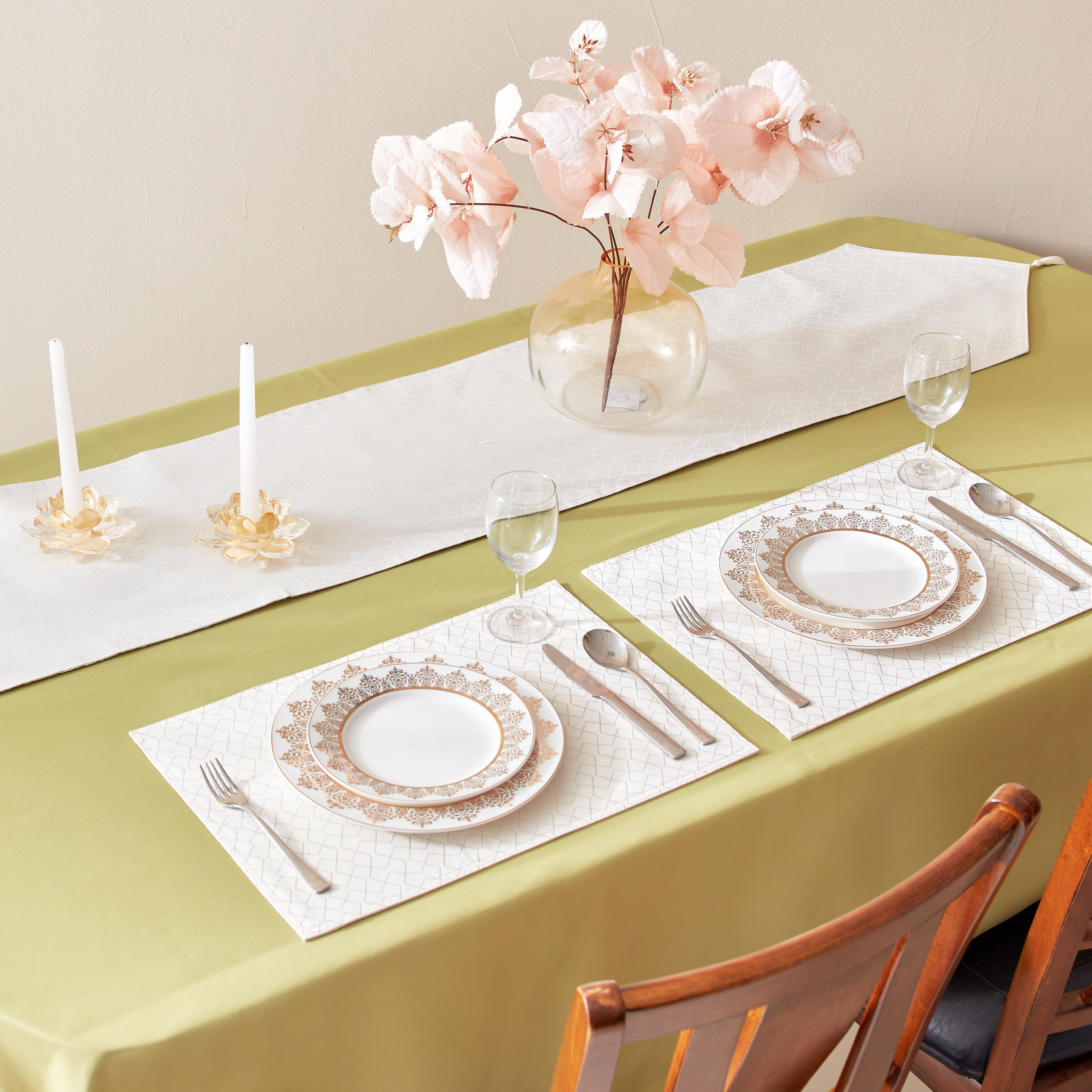 طقم لبادة صحون جاكارد قابل للاستخدام على الوجهين قطعتين من هاربر - 33x48 سم-hbxdecorandfurnishings-homefurnishings-tablelinens-image-5