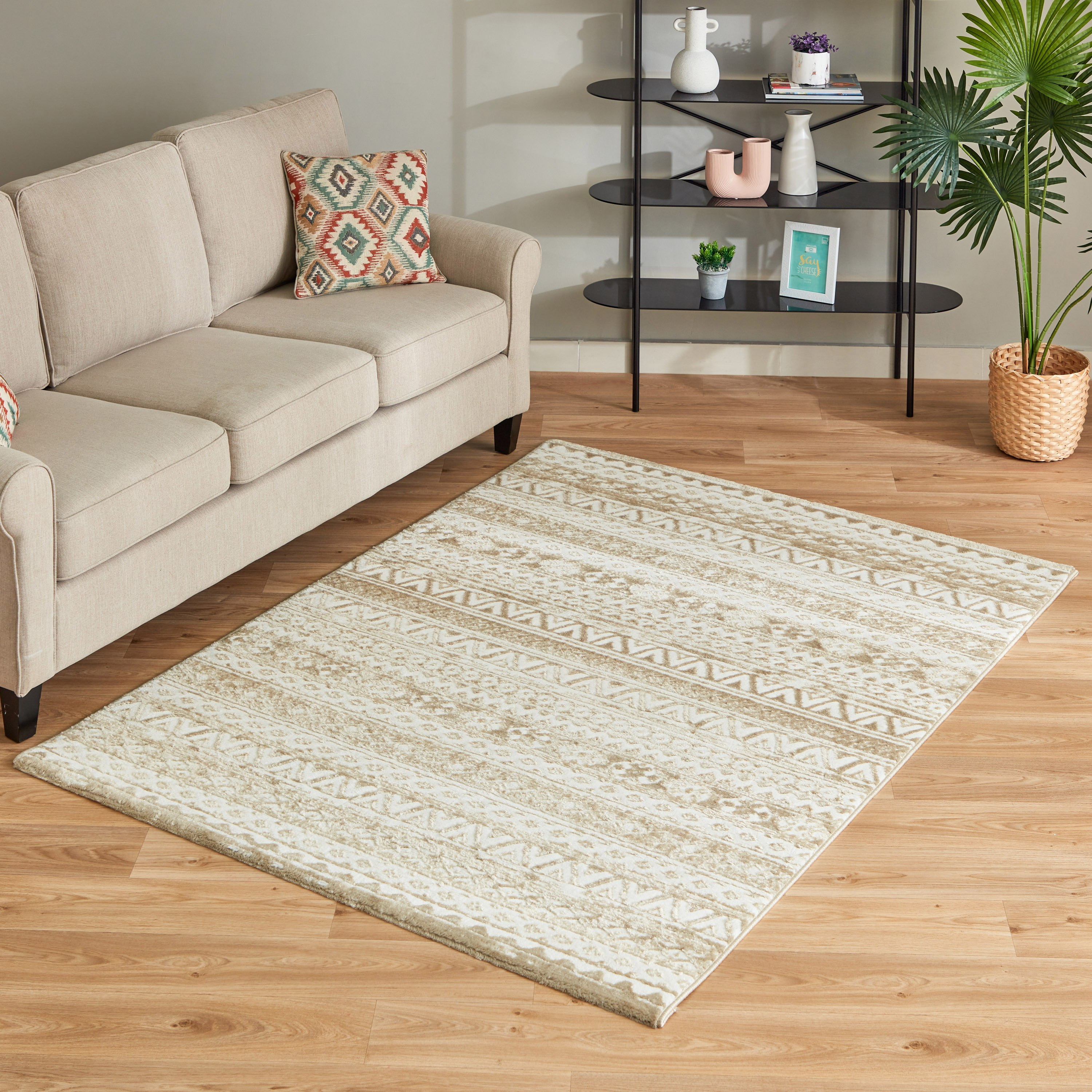 سجادة بولي بروبليين مقاومة للبقع من مشاعل آفيا - 150x200 سم-hbxdecorandfurnishings-floorcoverings-rugs-image-1