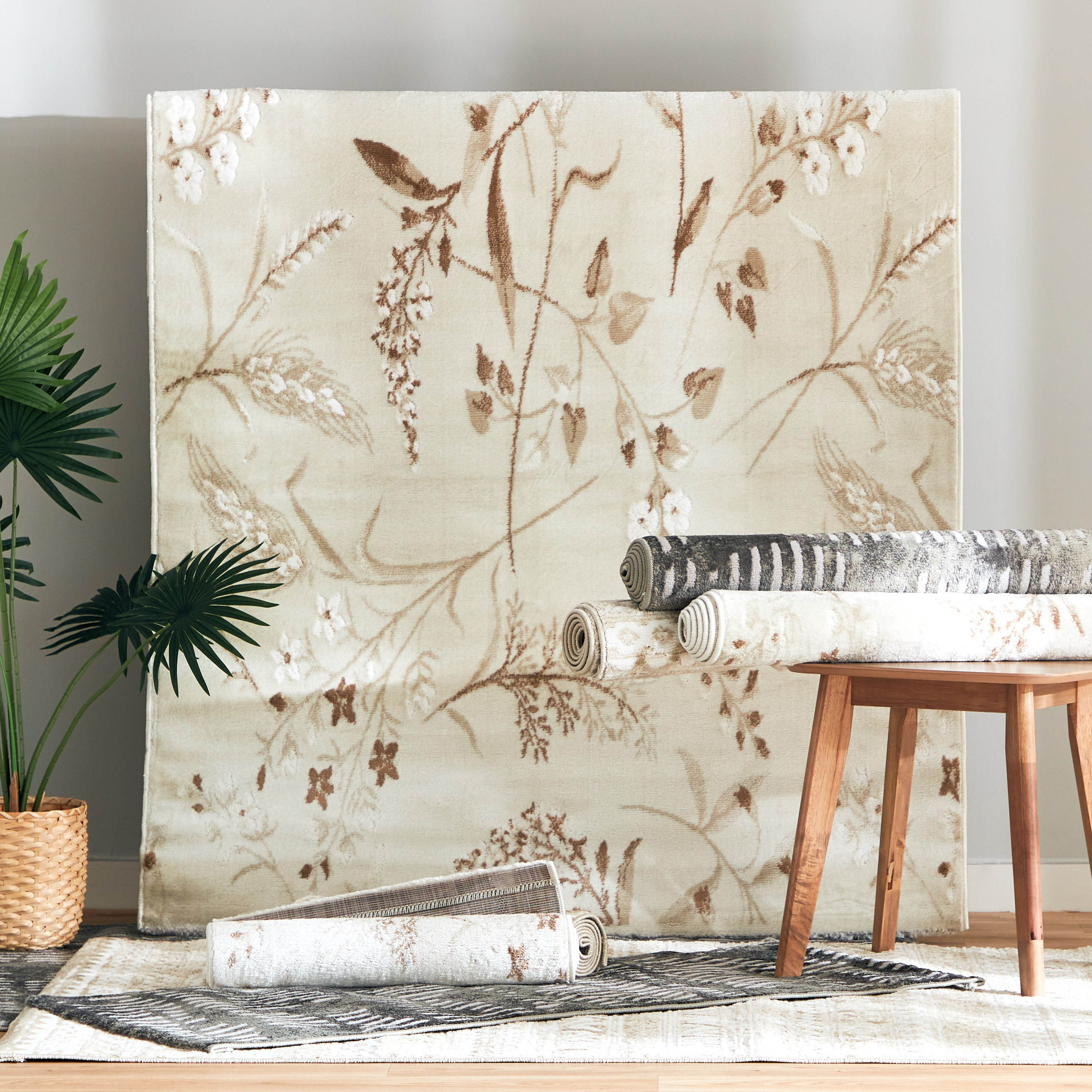 سجادة بولي بروبيلين مقاومة للبقع من ماهرين بلوم - 60x150 سم-hbxdecorandfurnishings-floorcoverings-rugs-image-5