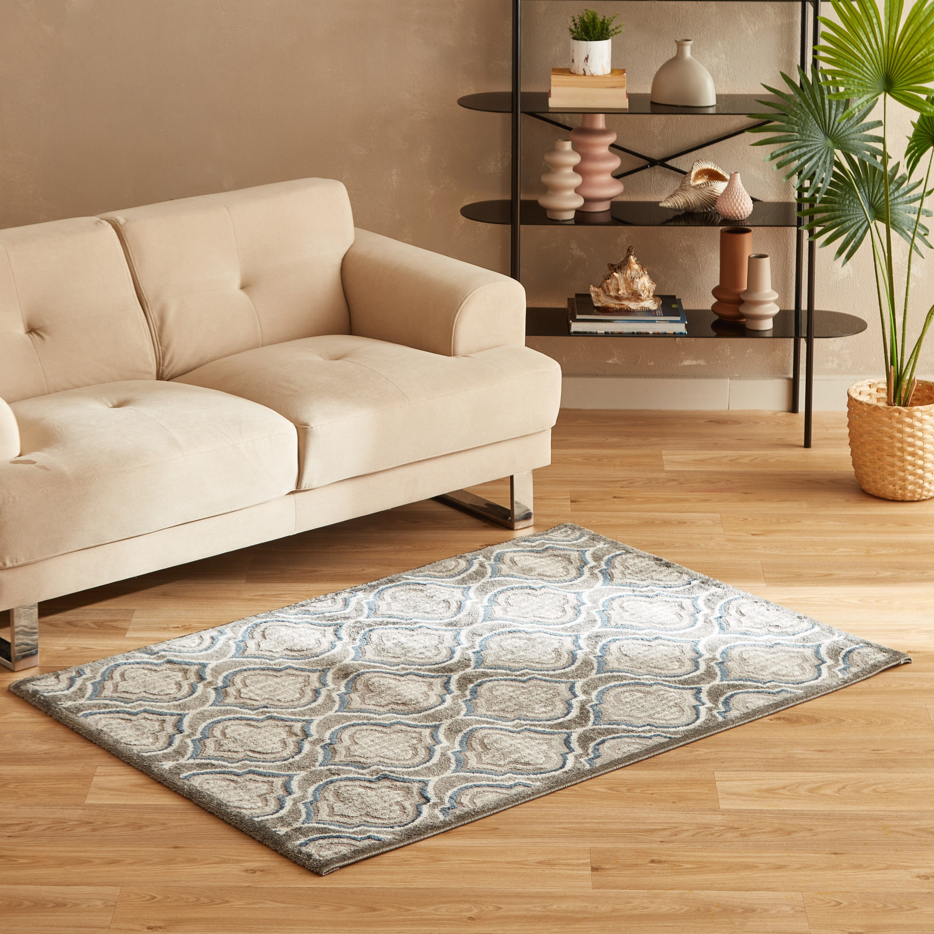 Mashael Aahil Stain Resistant Rug - 110x160 cm-hbxdecorandfurnishings-floorcoverings-rugs-image-1