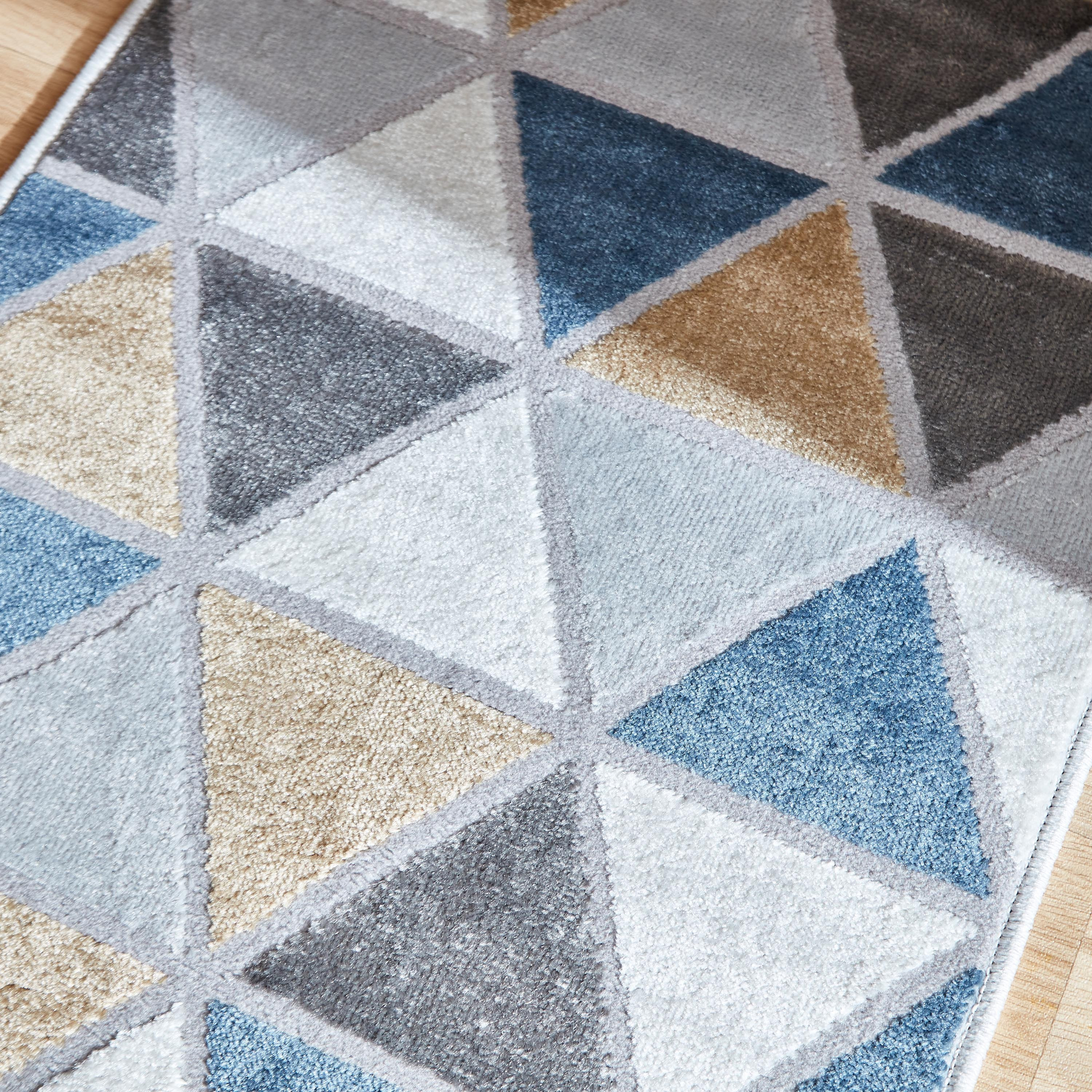 Mashael Geo Stain Resistant Rug - 60x150 cm-hbxdecorandfurnishings-floorcoverings-rugs-image-3