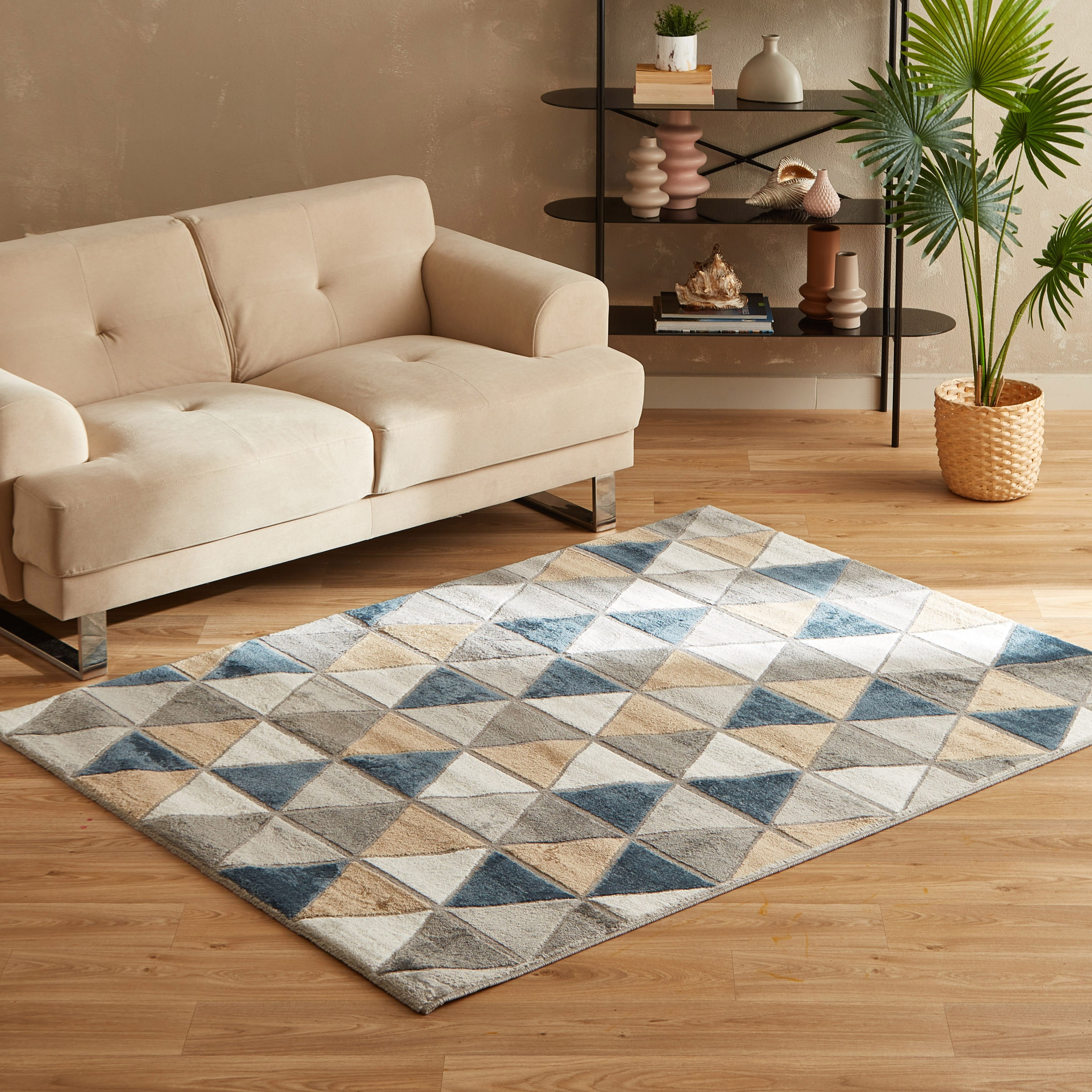 سجادة جيو مقاومة للبقع من مشاعل - 150x200 سم-hbxdecorandfurnishings-floorcoverings-rugs-image-1