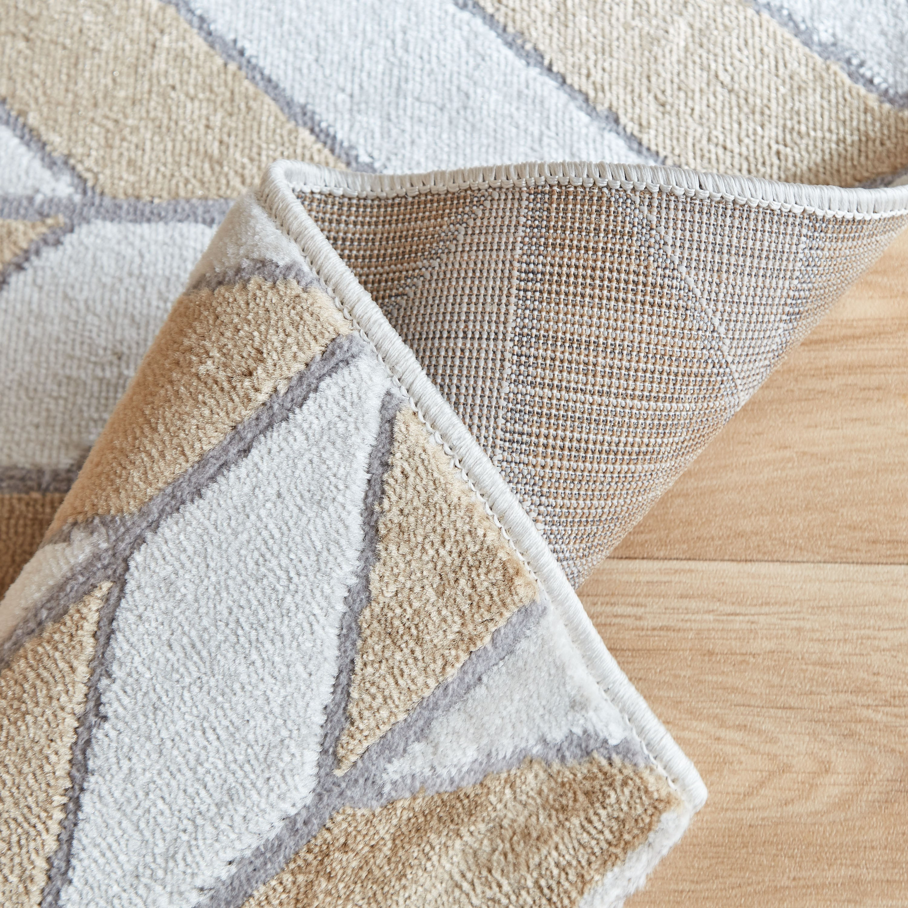 سجّادة بولي بروبيلين مقاومة للبقع ساتن زيج زاج من ماهرين - 60x150 سم-hbxdecorandfurnishings-floorcoverings-rugs-image-4