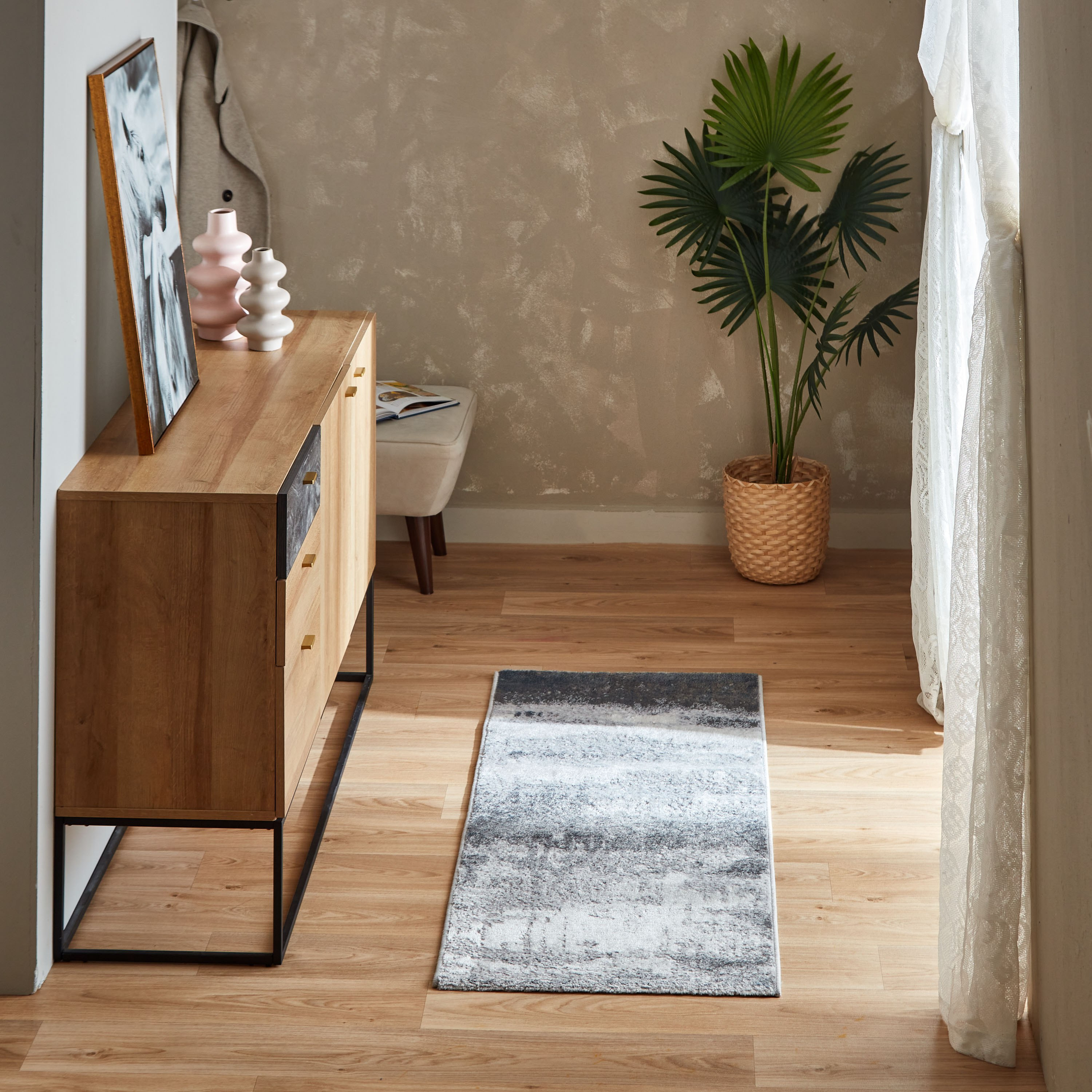 سجّادة بولي بروبيلين مقاومة للبقع ساتن دورا من ماهرين - 60x150 سم-hbxdecorandfurnishings-floorcoverings-rugs-image-1