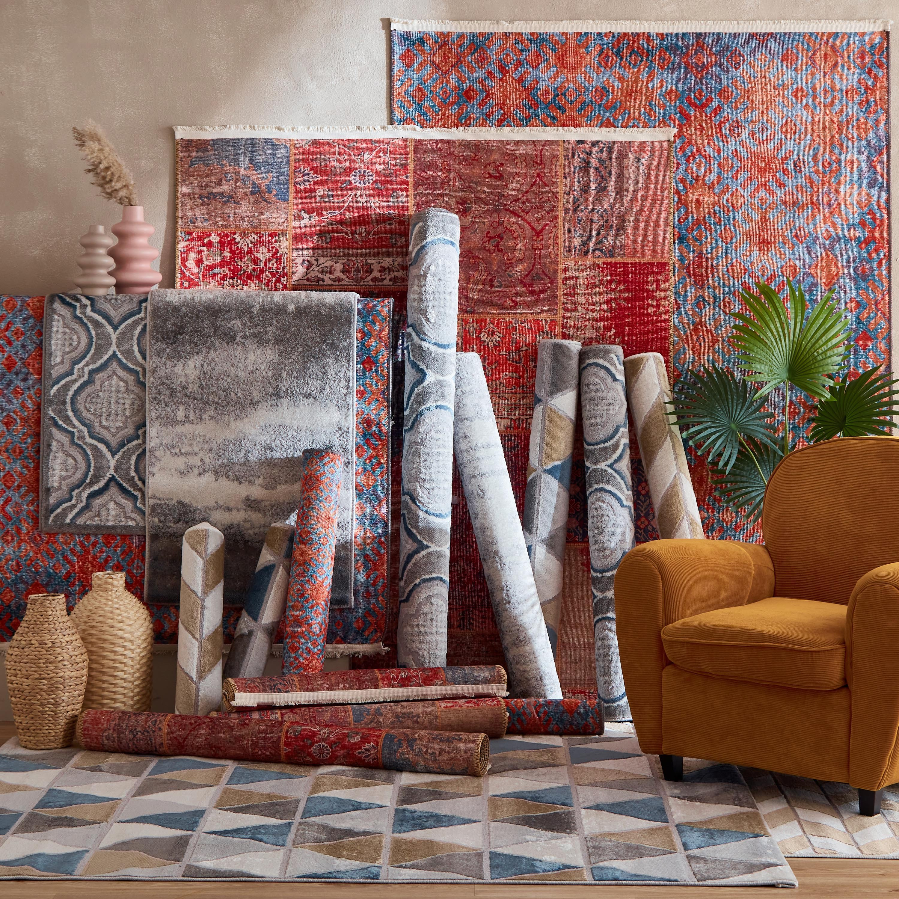 سجّادة بولي بروبيلين مقاومة للبقع ساتن دورا من ماهرين - 110x160 سم-hbxdecorandfurnishings-floorcoverings-rugs-image-5