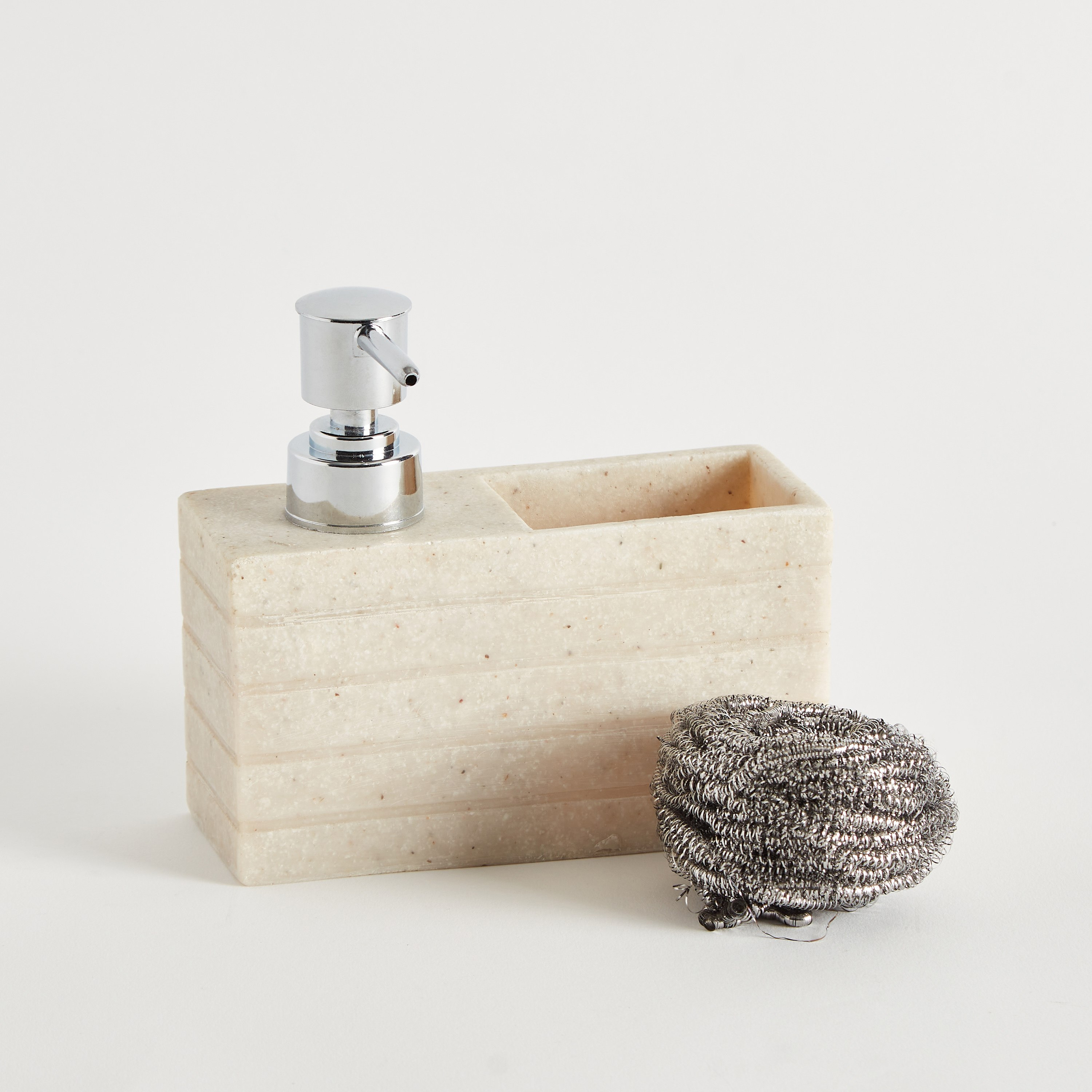 موزع صابون مع مقشر بوليستون - 15.5x6x14 سم-hbxdecorandfurnishings-bathroomaccessories-bathroomsets-image-6