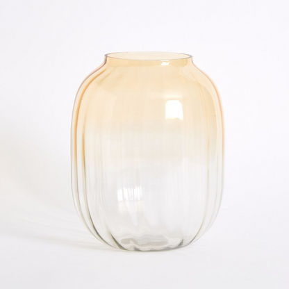 Ombre Fluted Small Glass Vase - 16.5x20.3 cms
