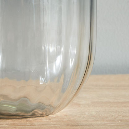 Ombre Small Fluted Glass Vase - 16.5x20.3 cms