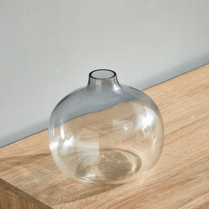 Ombre Round Glass Vase - 20.3x17.7 cm-Vases-image-1