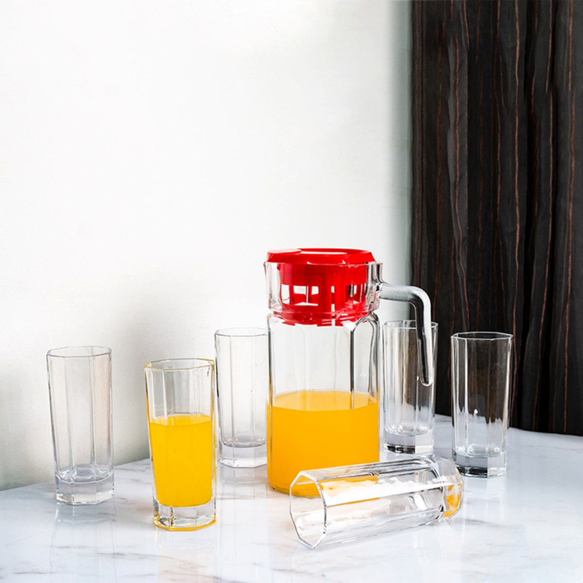 طقم أواني شرب زجاج 7 قطع من تريندي-hbxhomeware-hbxkitchen-image-1