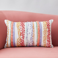 SunnyState Keith Embroidered Stripe Filled Cushion - 30x50cm