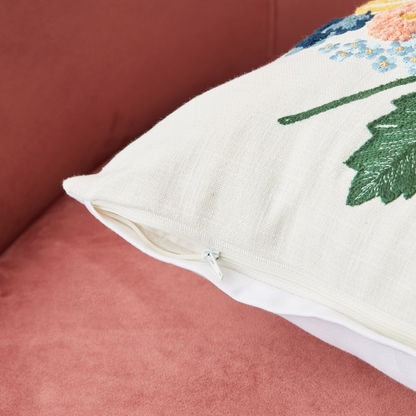 Bloom Sarrah Embroidered Filled Cushion - 45x45cm