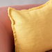 Freya Slub Solid Cushion Cover with Fringe - 45x45 cm-Cushion Covers-thumbnail-1
