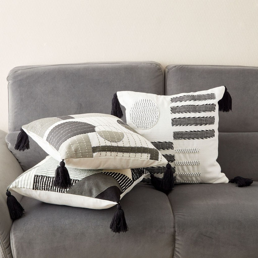B&W Dariel Rice Stitch Cushion Cover - 45x45cm-Cushion Covers-image-5