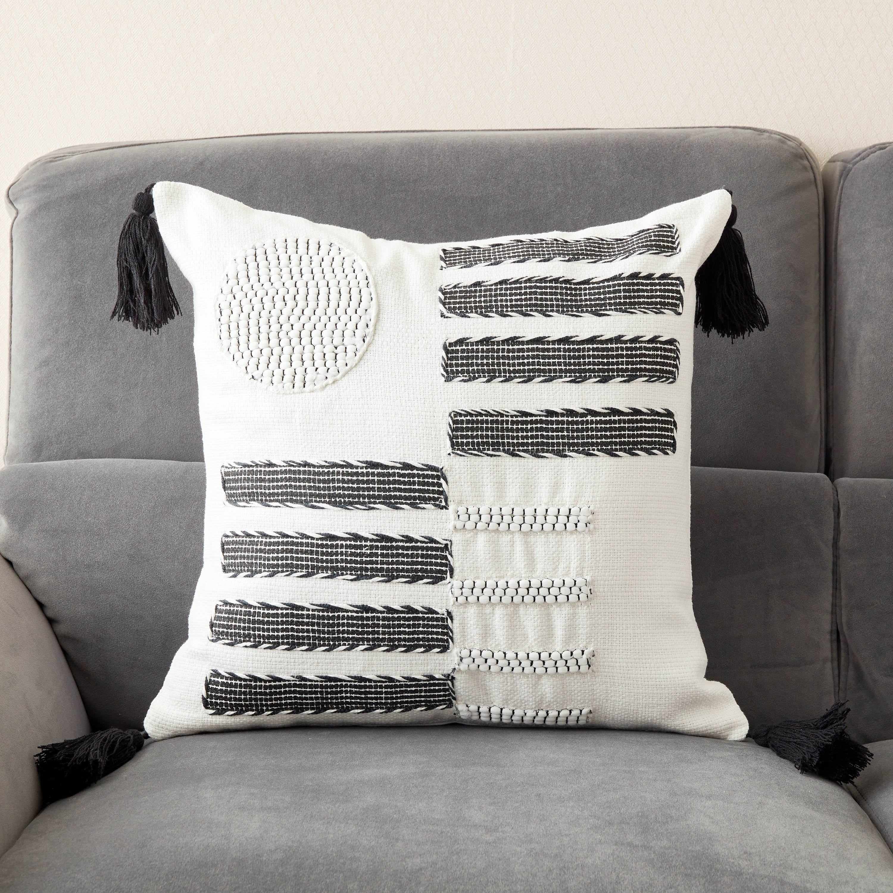 B&W Miller Patch Embroidered Cushion Cover - 45x45cm-hbxhomeware-cushionsandcovers-cushioncovers-image-1