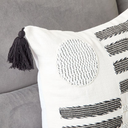 B&W Miller Patch Embroidered Cushion Cover - 45x45cm-Furnishings-image-1